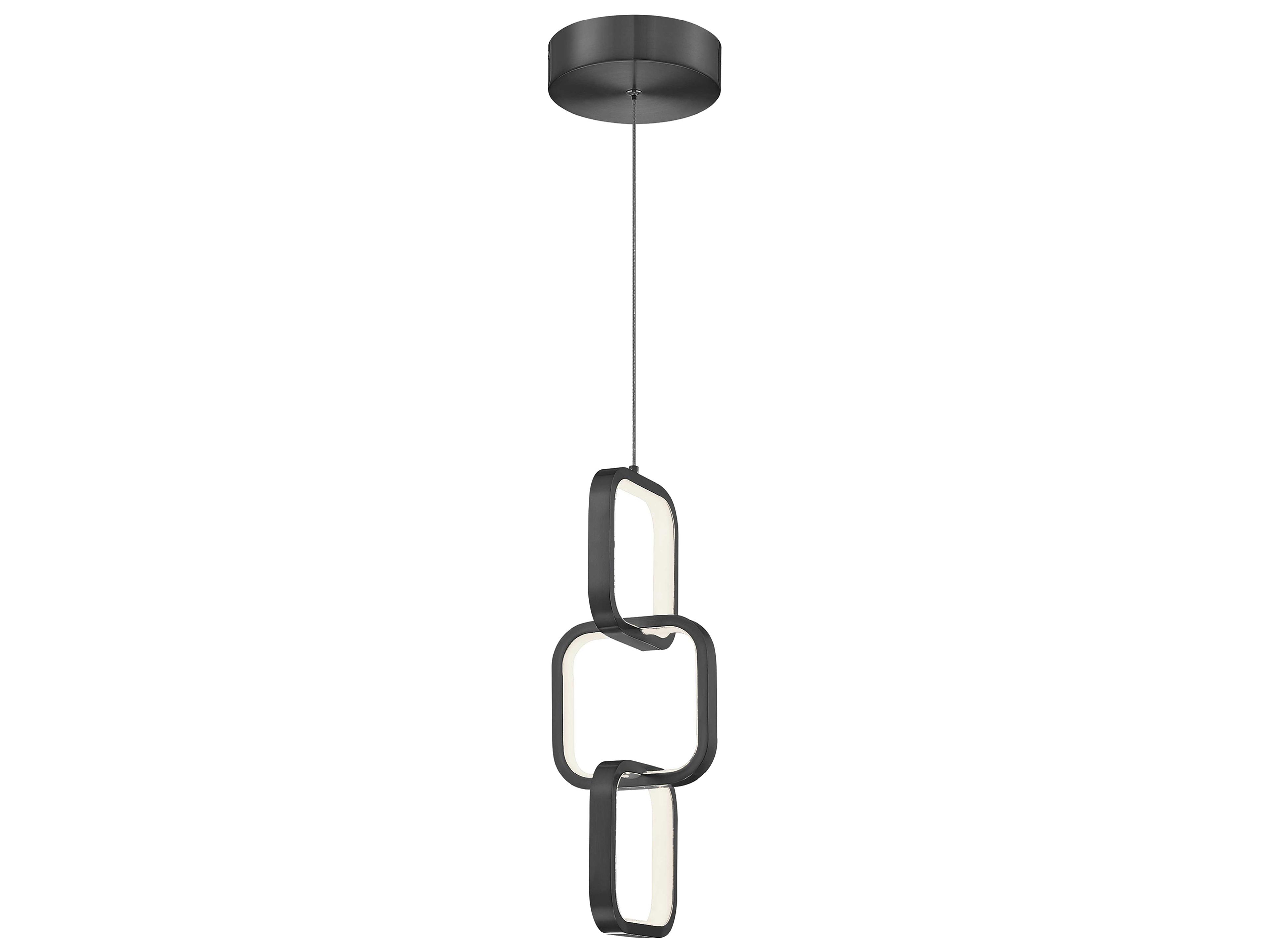 Patsy 1-Light Matte Black White Geometric Mini Pendant