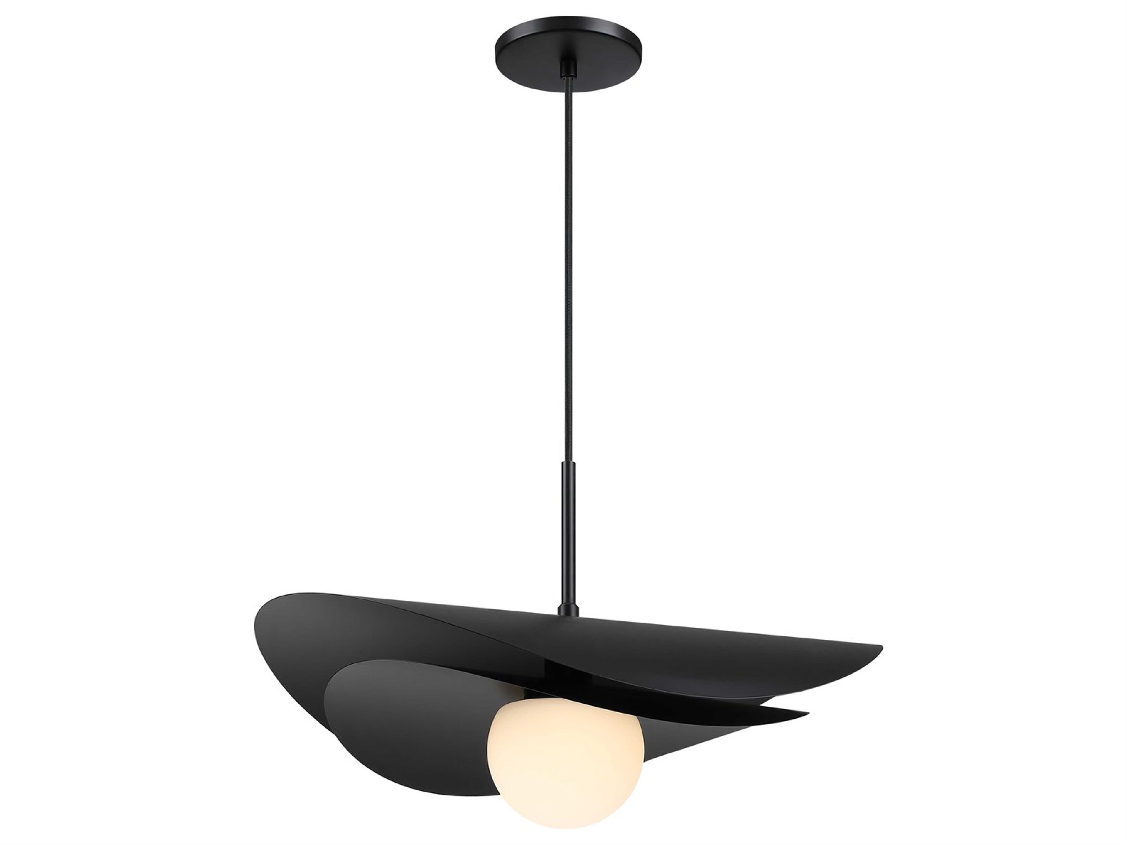 Dainolite Paven 1-Light Matte Black Pendant