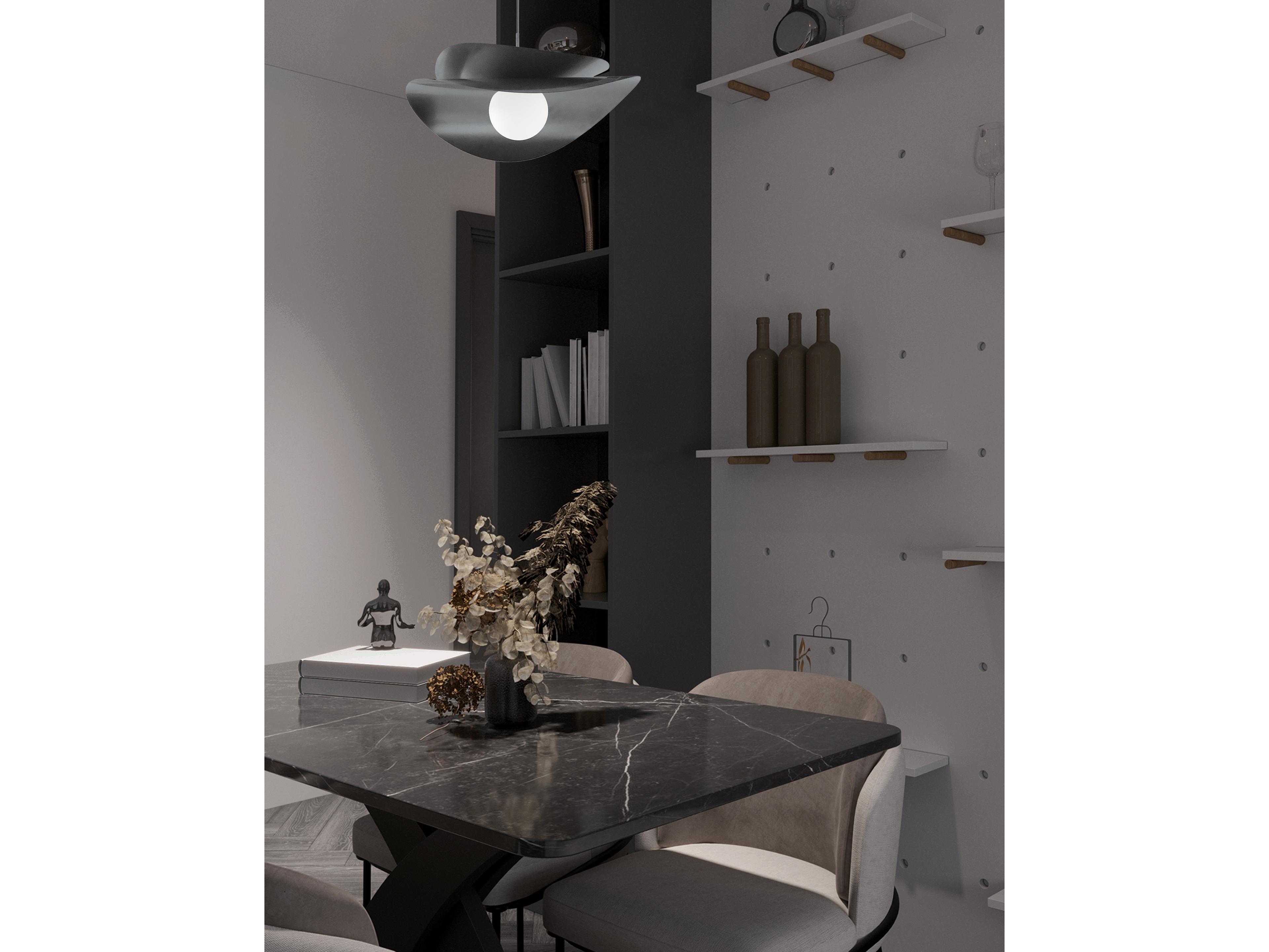 Dainolite Paven 1-Light Matte Black Pendant