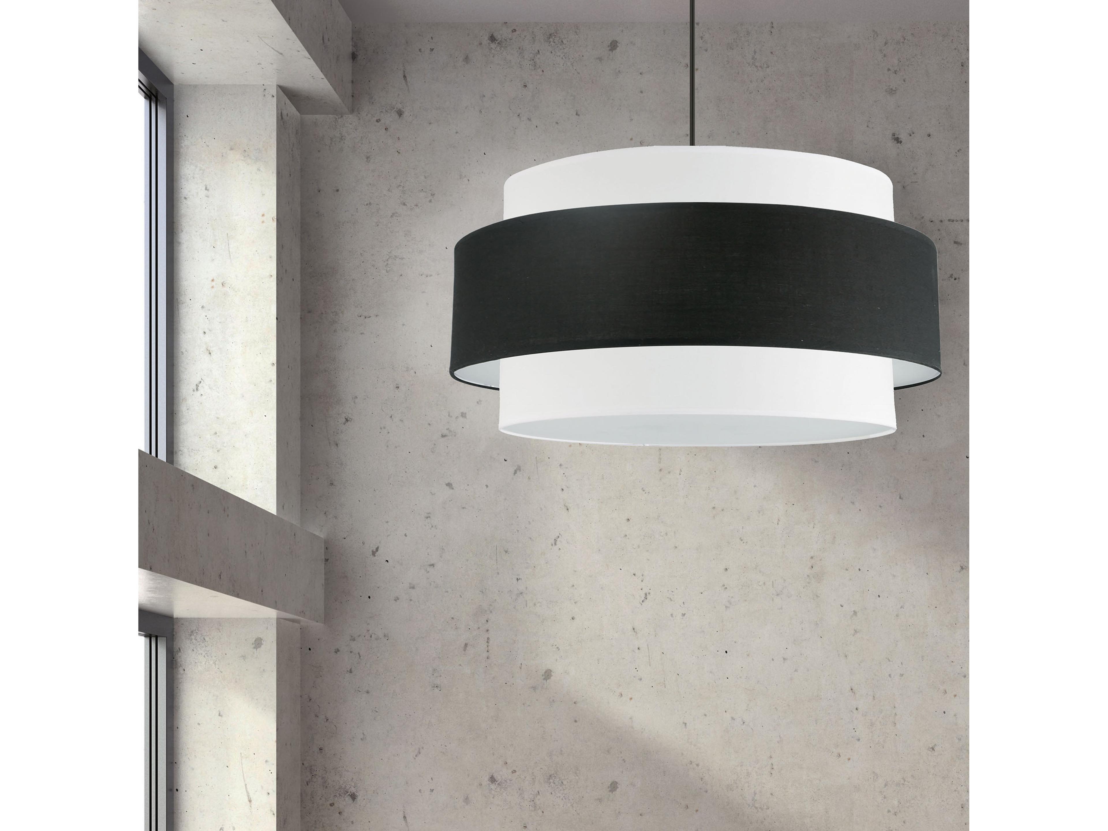 Dainolite Priya 4-Light Matte Black Drum Tiered Pendant