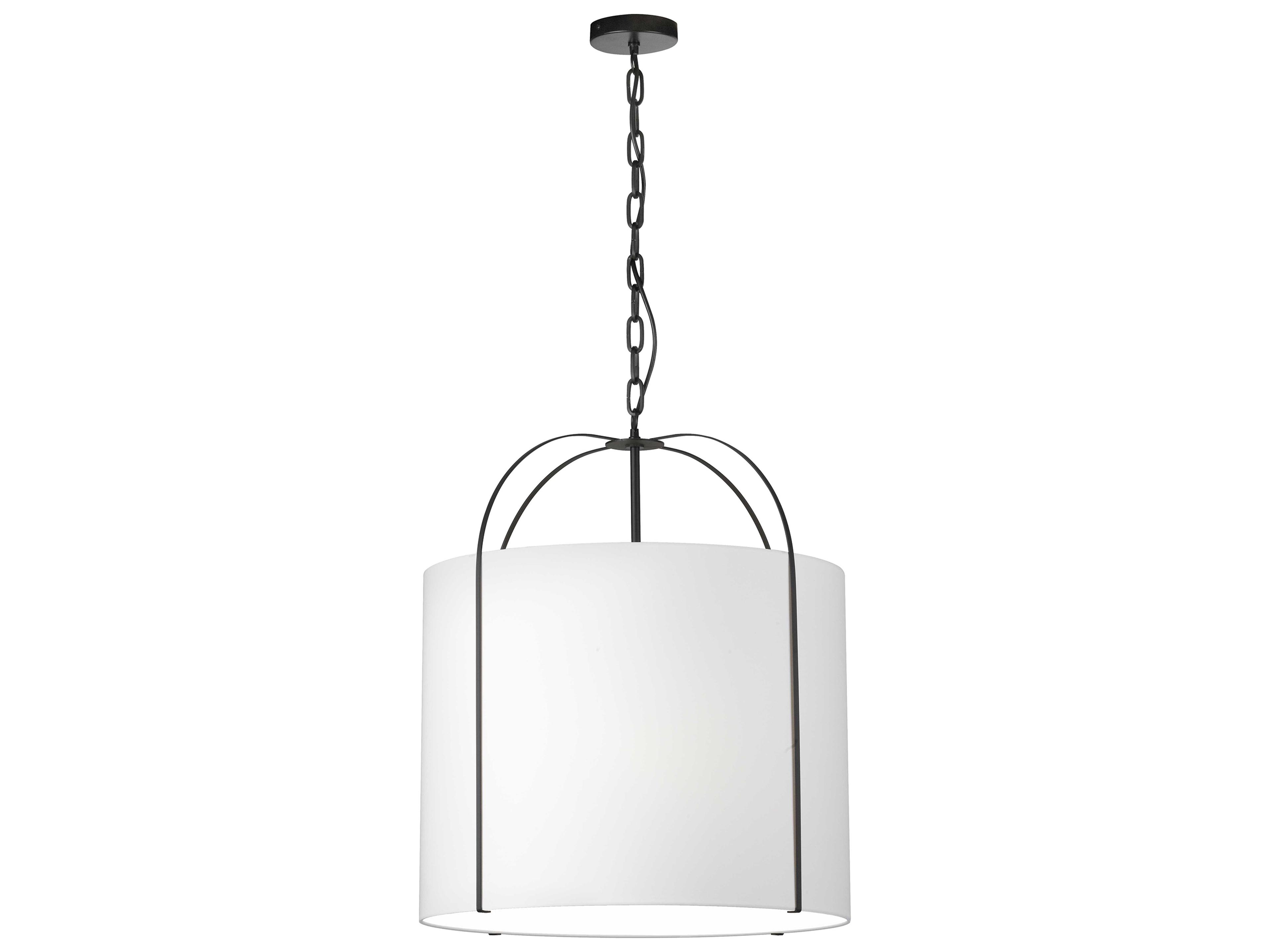 Quincy 3-Light Matte Black Drum Pendant