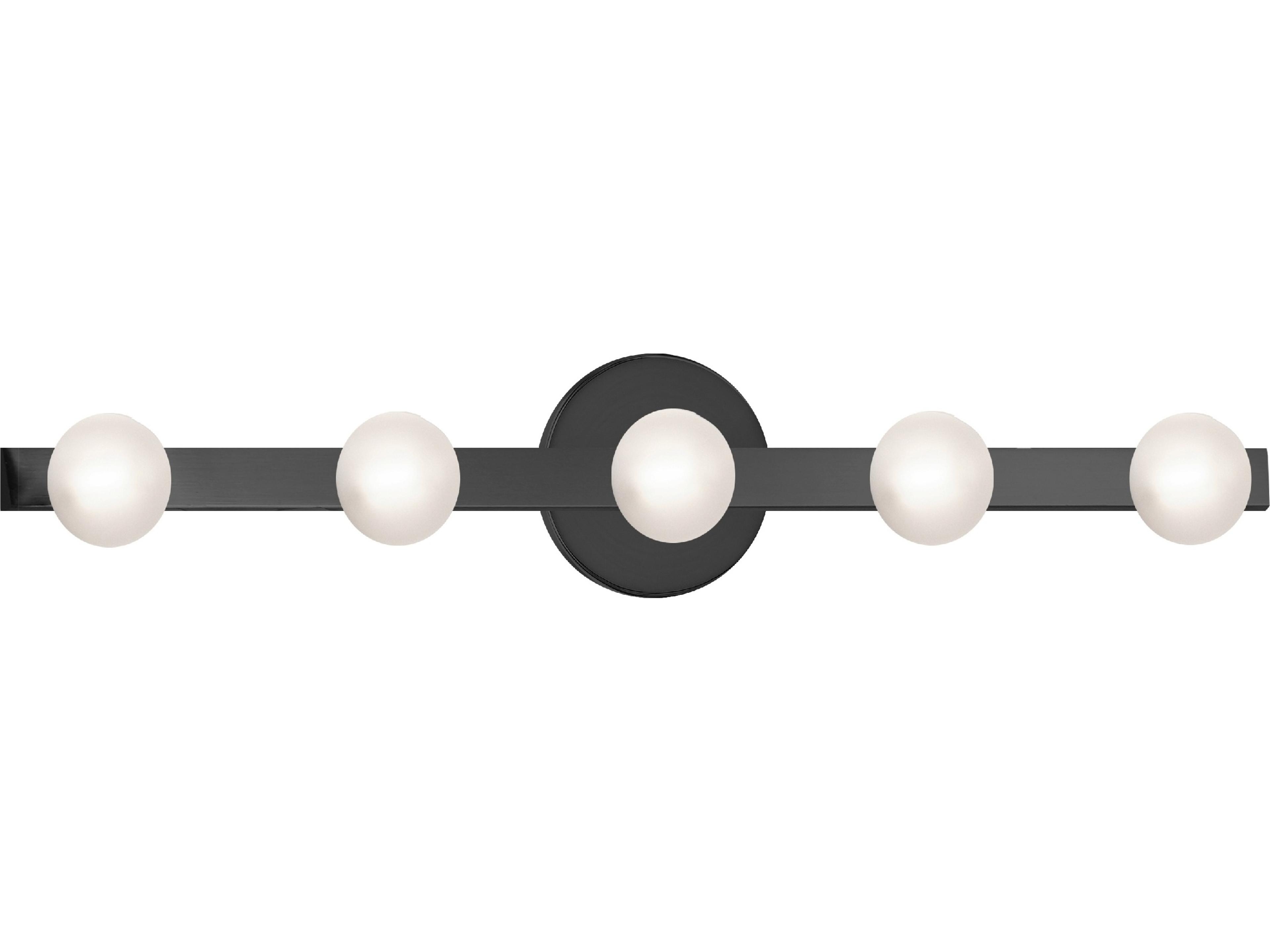 Raleigh 5-Light Matte Black Vanity Light