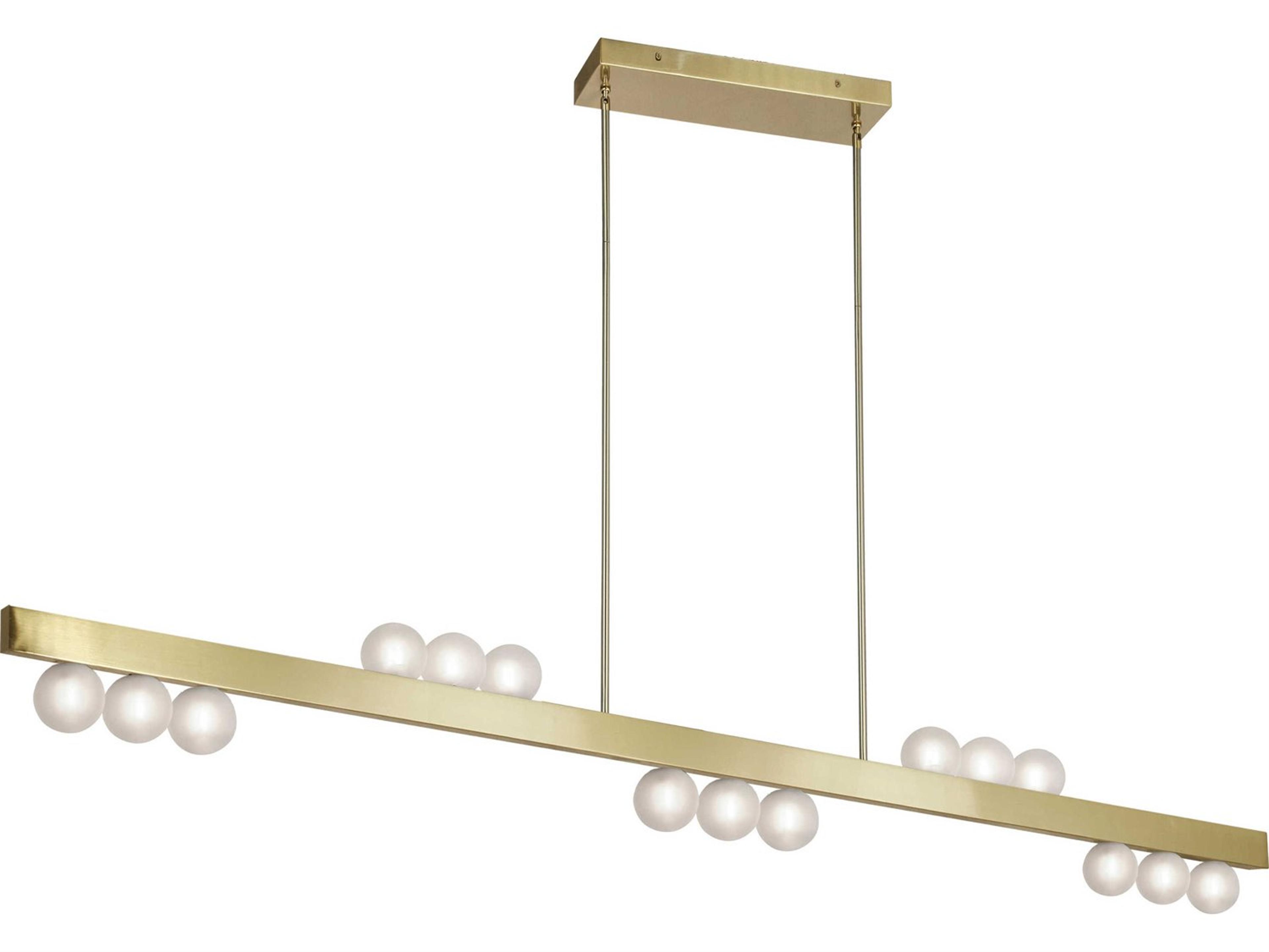 Dainolite Raleigh 15-Light Aged Brass Linear Island Pendant