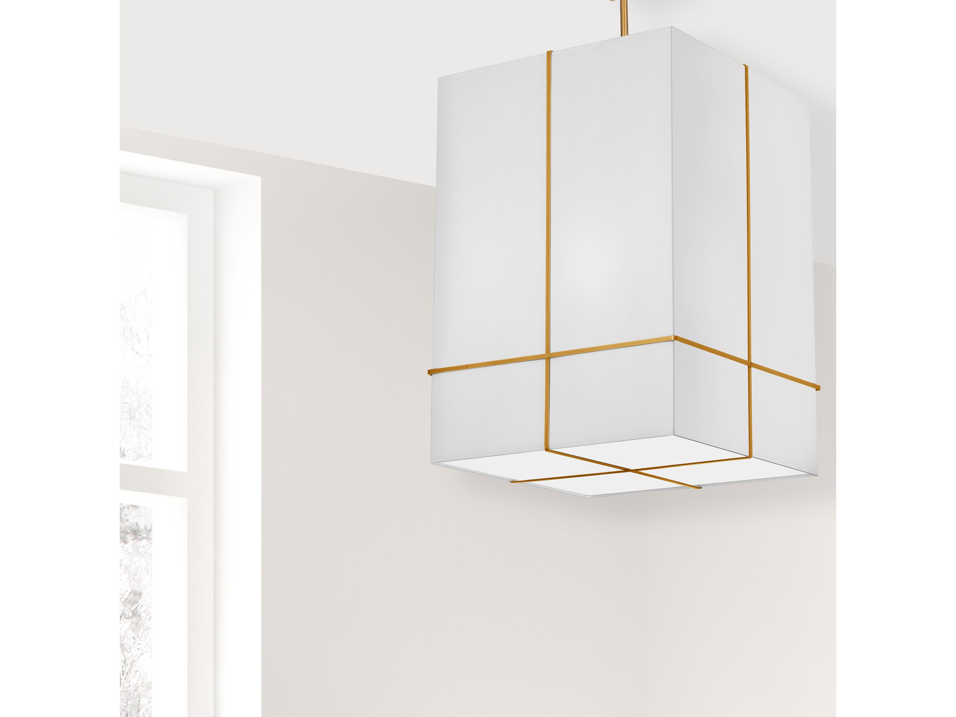 Dainolite Raquel 4-Light Gold White Pendant