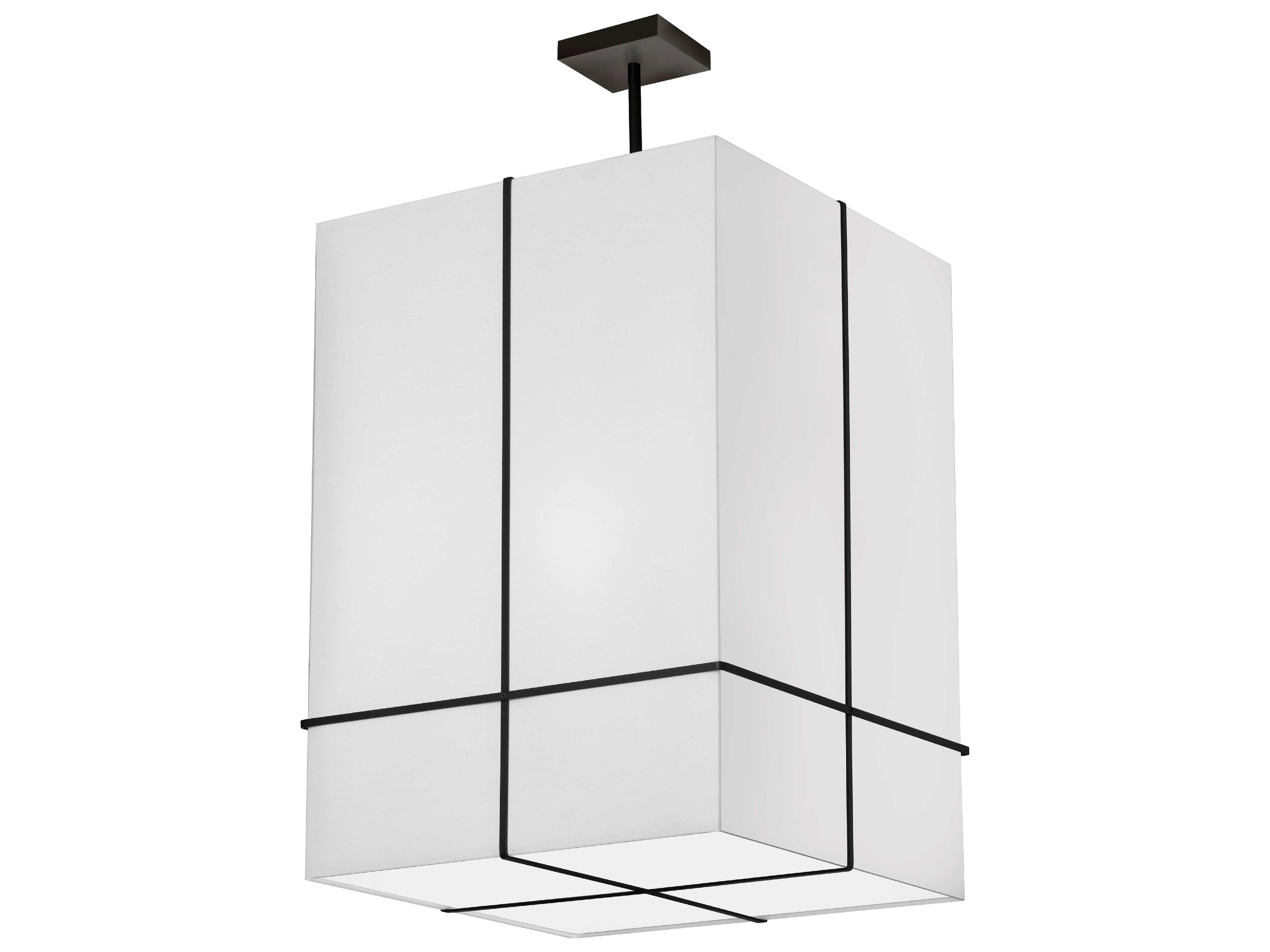 Raquel 4-Light Matte Black White Pendant