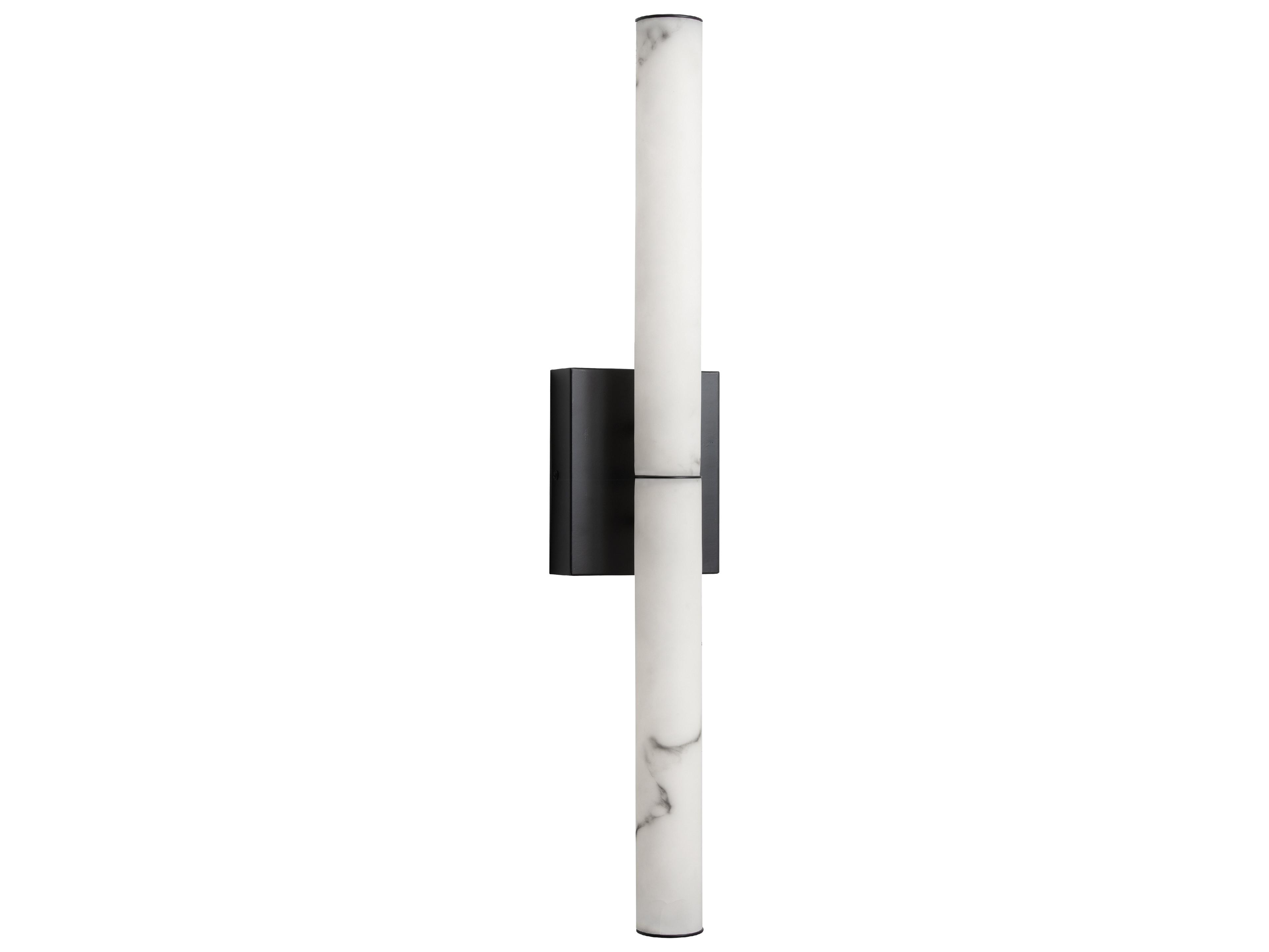 Reuben 1-Light White Matte Black Wall Sconce