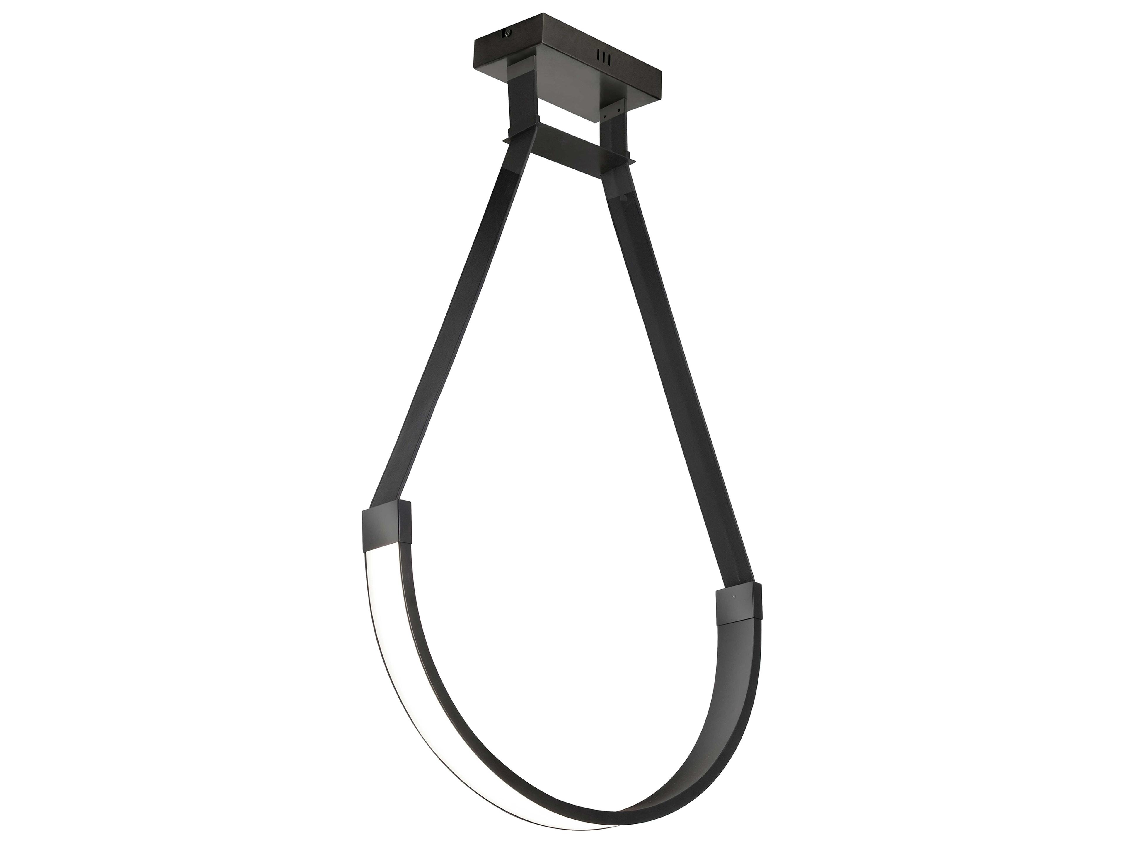 Regan 1-Light Matte Black White Linear Pendant