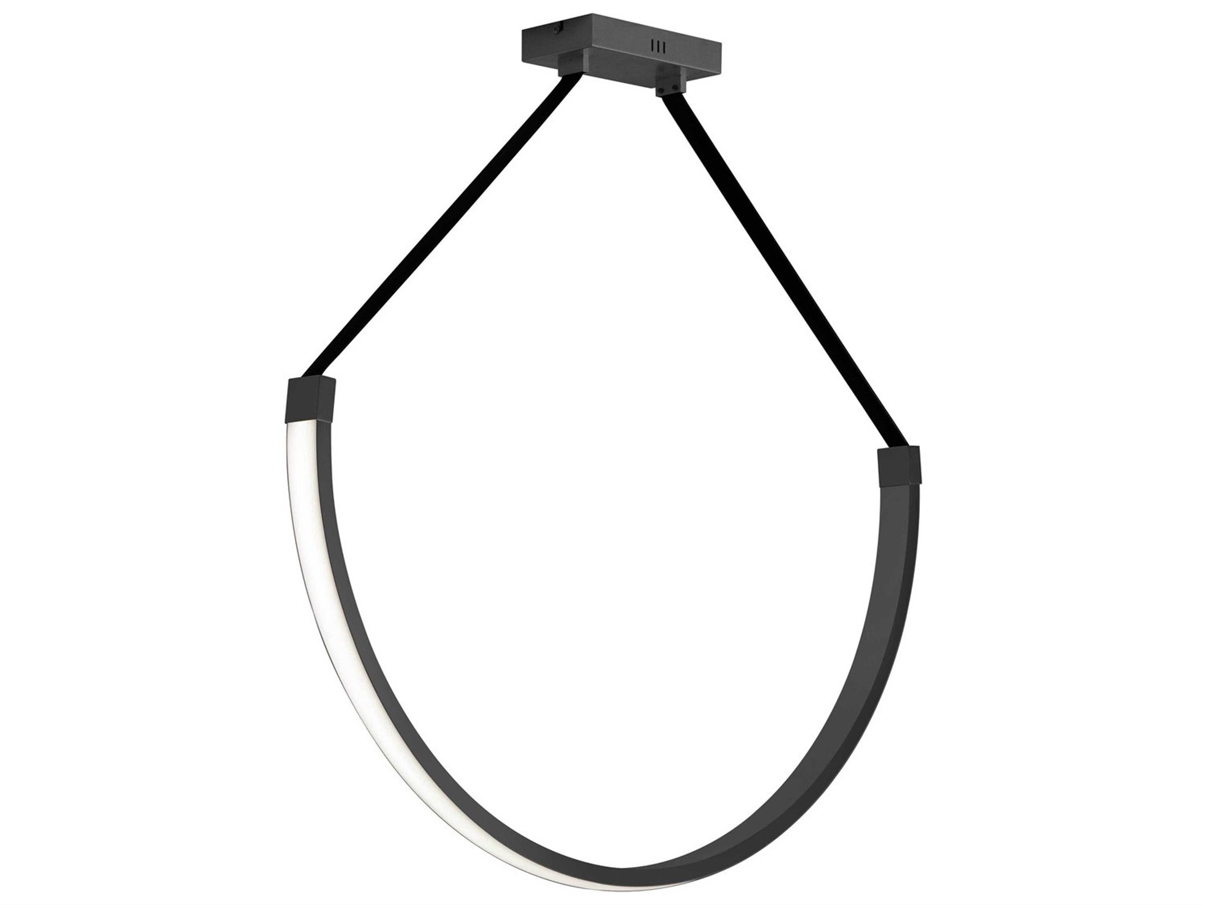 Dainolite Regan 1-Light Matte Black White Linear Pendant