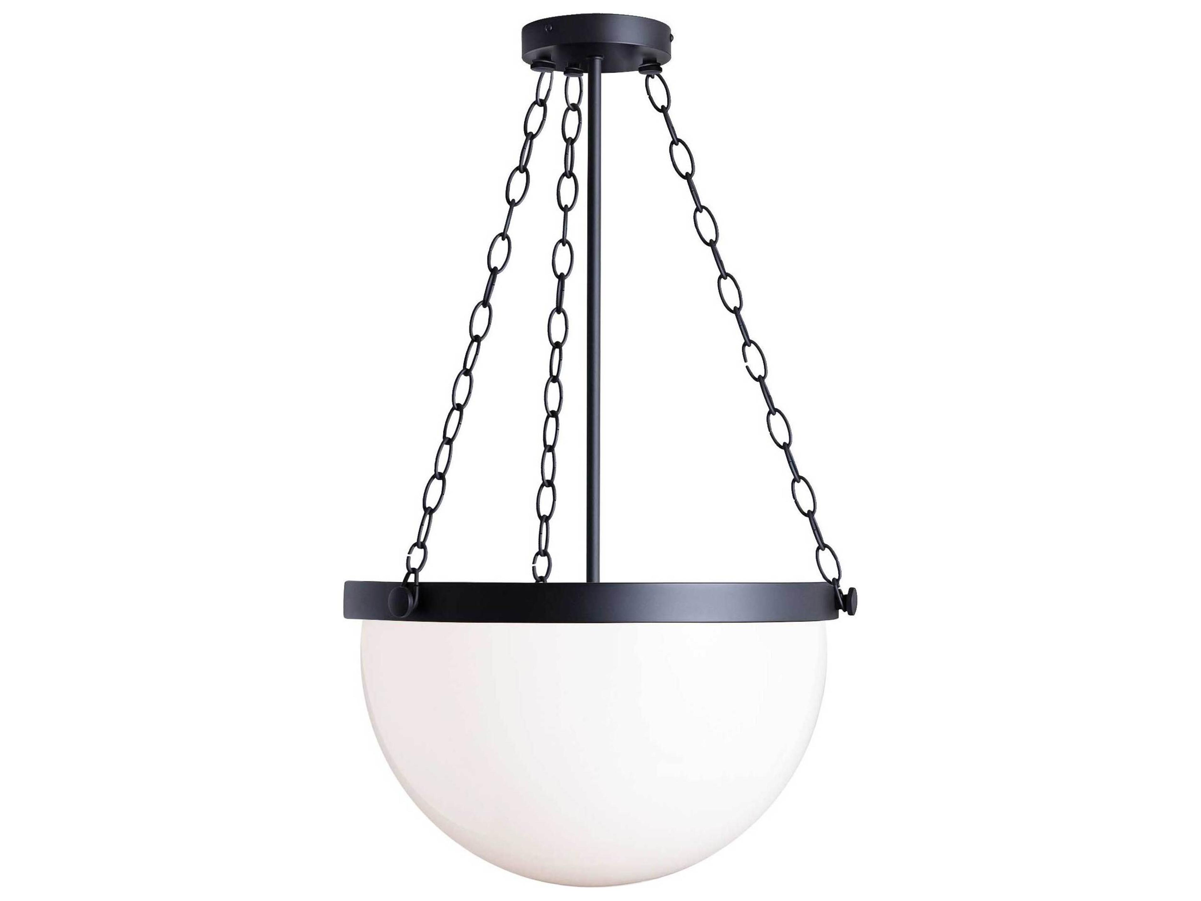 Rhonda 1-Light Matte Black Bowl Pendant