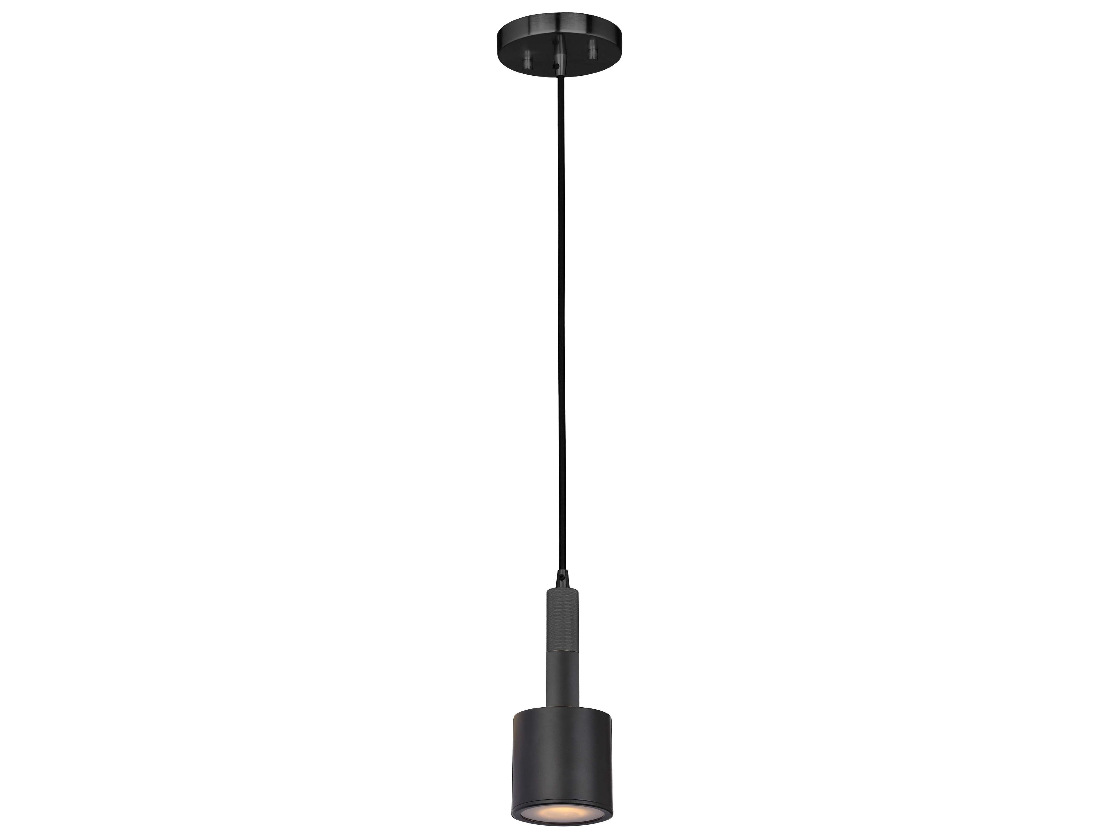 Rhoswen 1-Light Matte Black Cylinder Mini Pendant