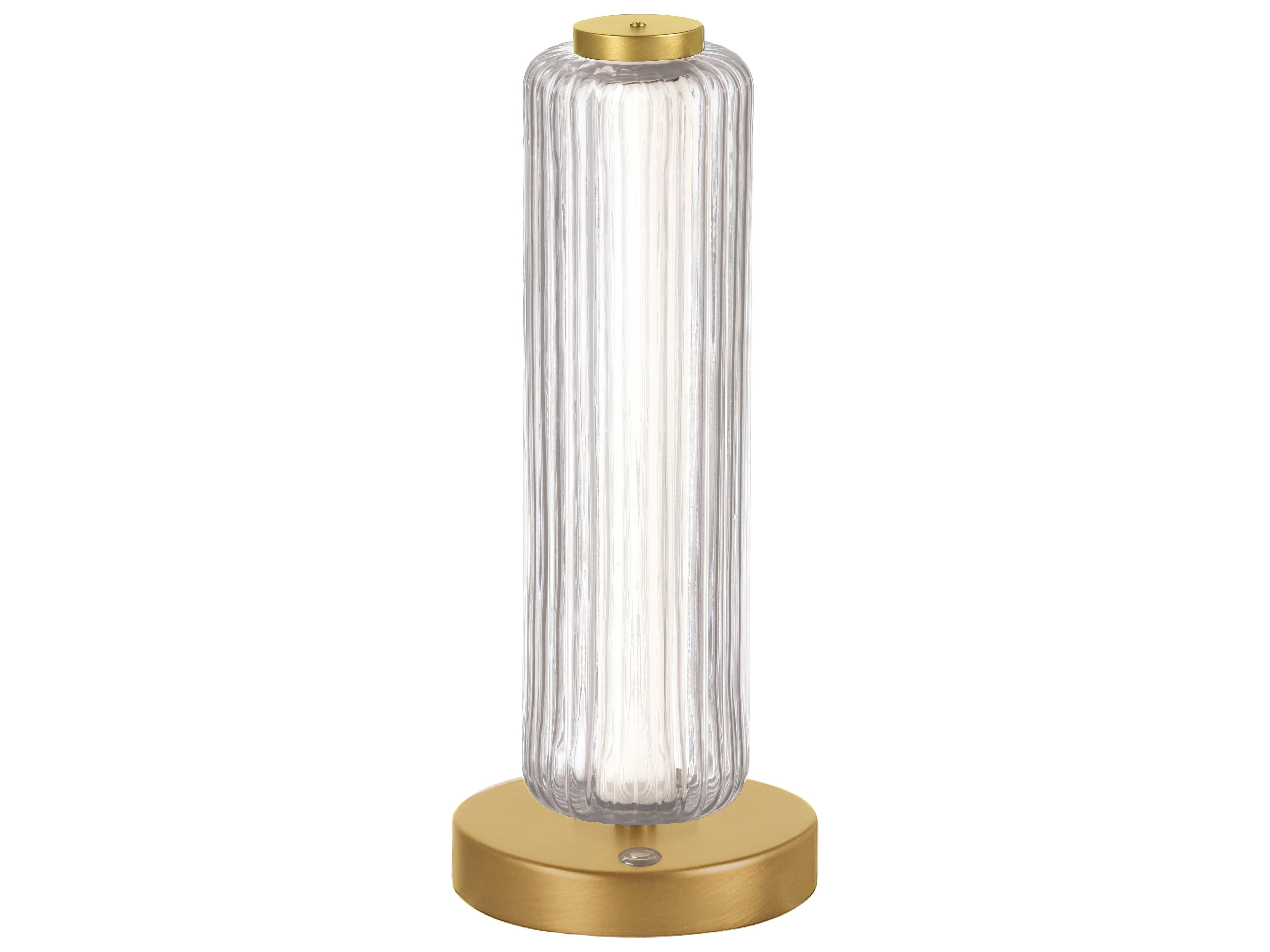 Ramona Aged Brass Clear Glass Table Lamp