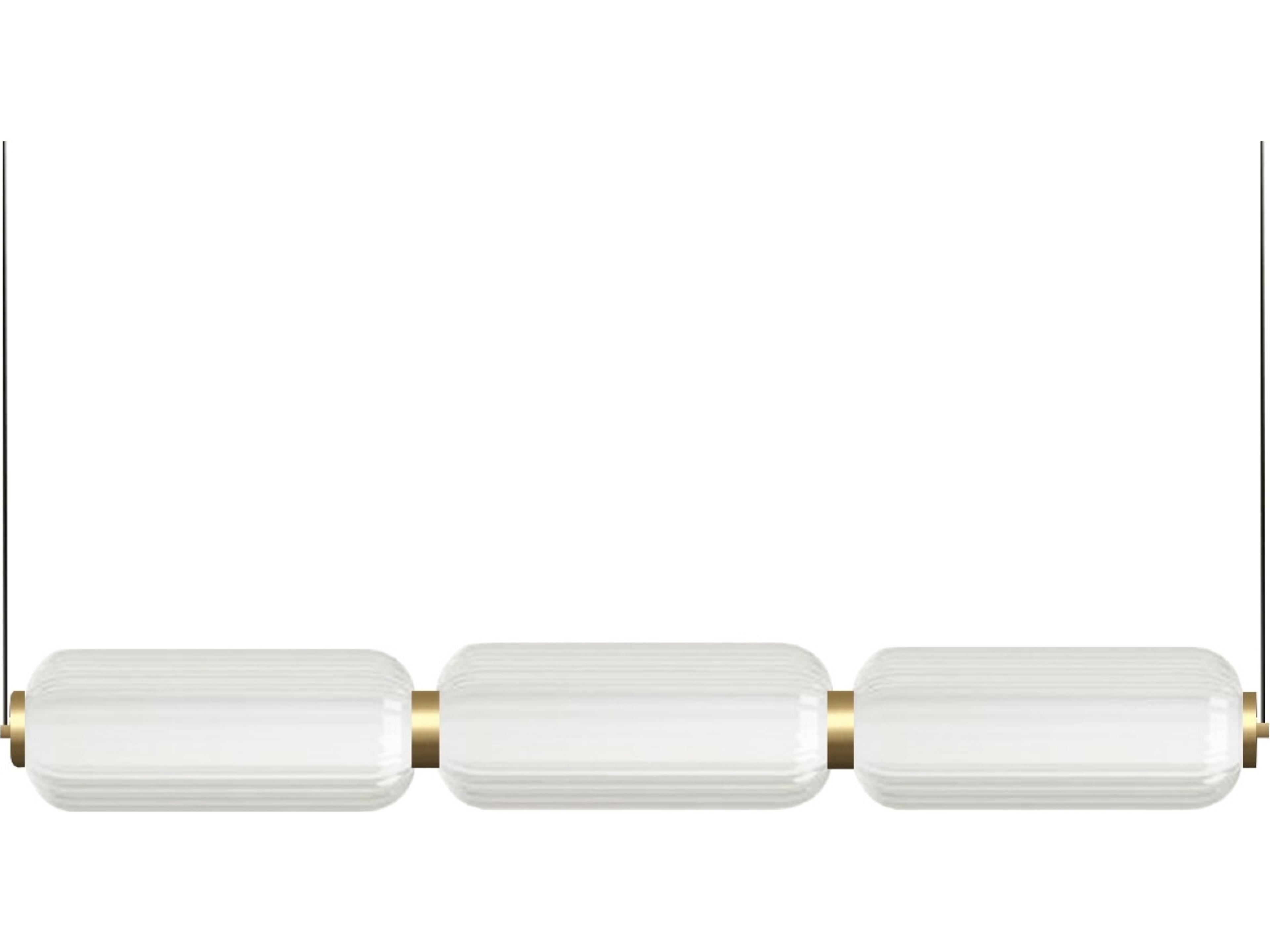 Ramona 1-Light Aged Brass Linear Island Pendant