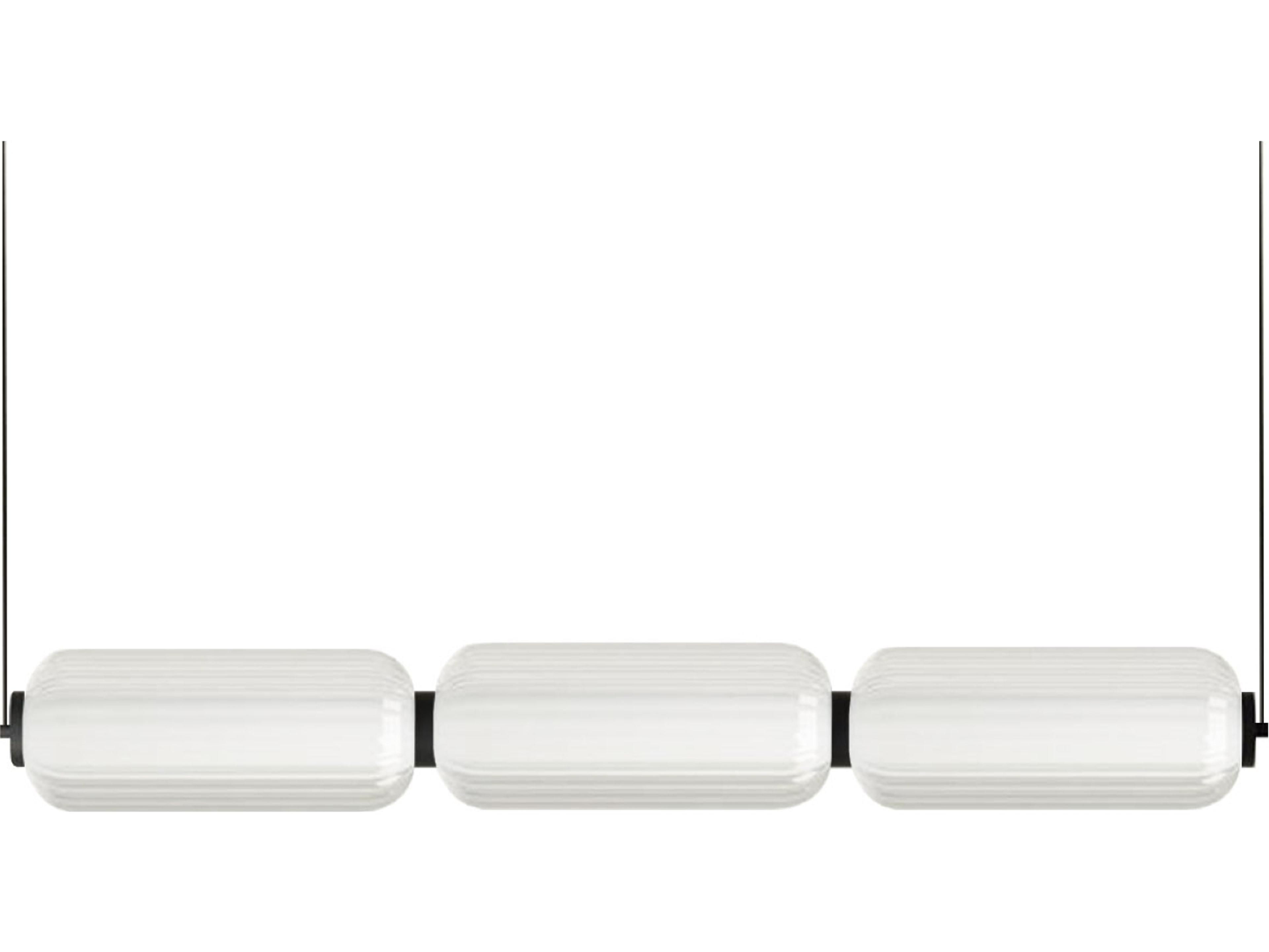 Ramona 1-Light Matte Black Linear Island Pendant