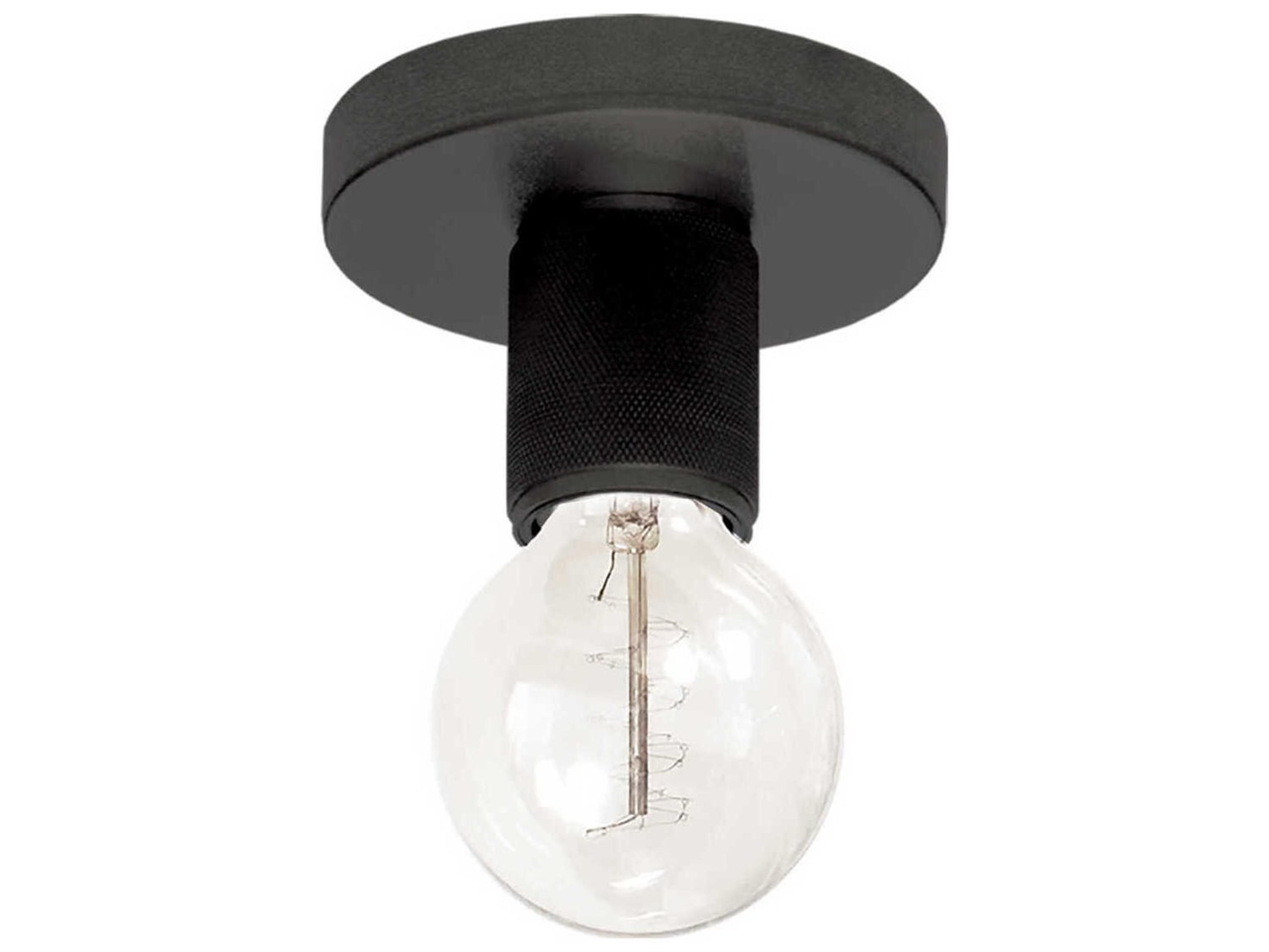 Dainolite Roswell 1-Light Matte Black Flush Mount