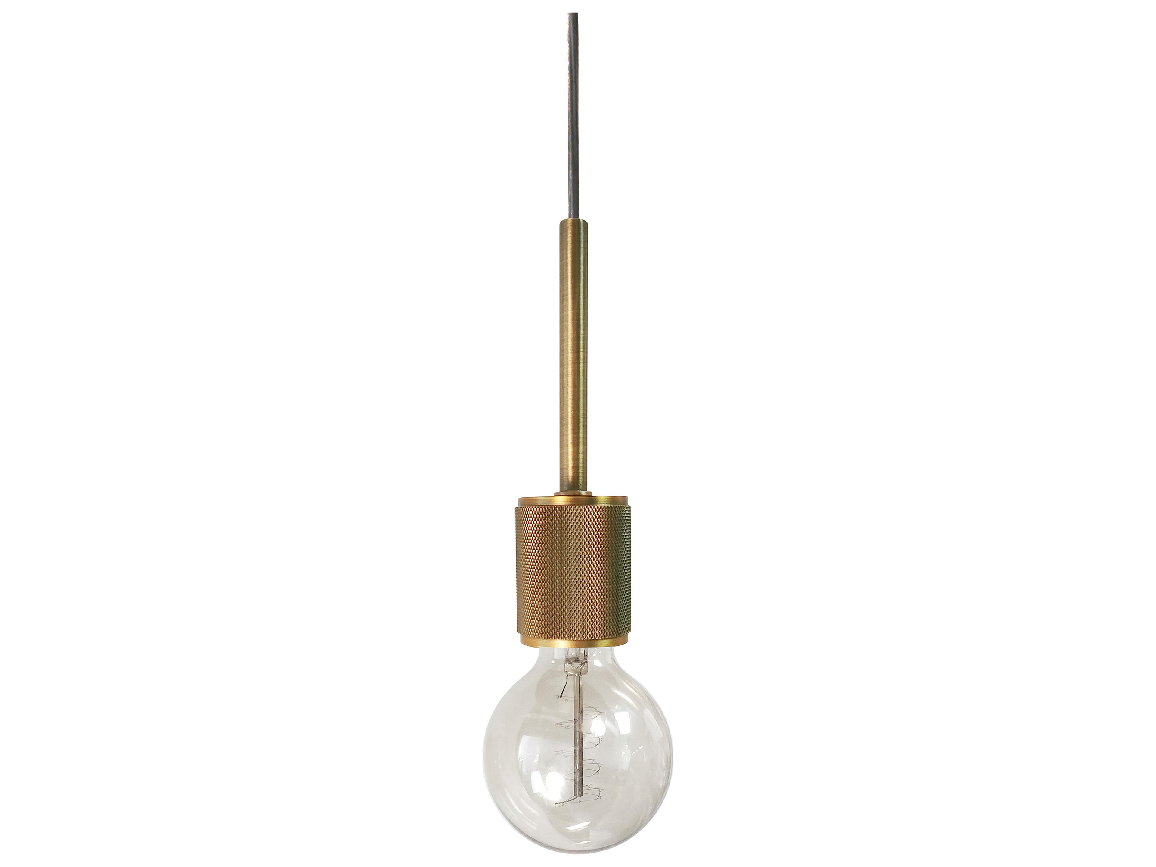 Roswell 1-Light Aged Brass Mini Pendant