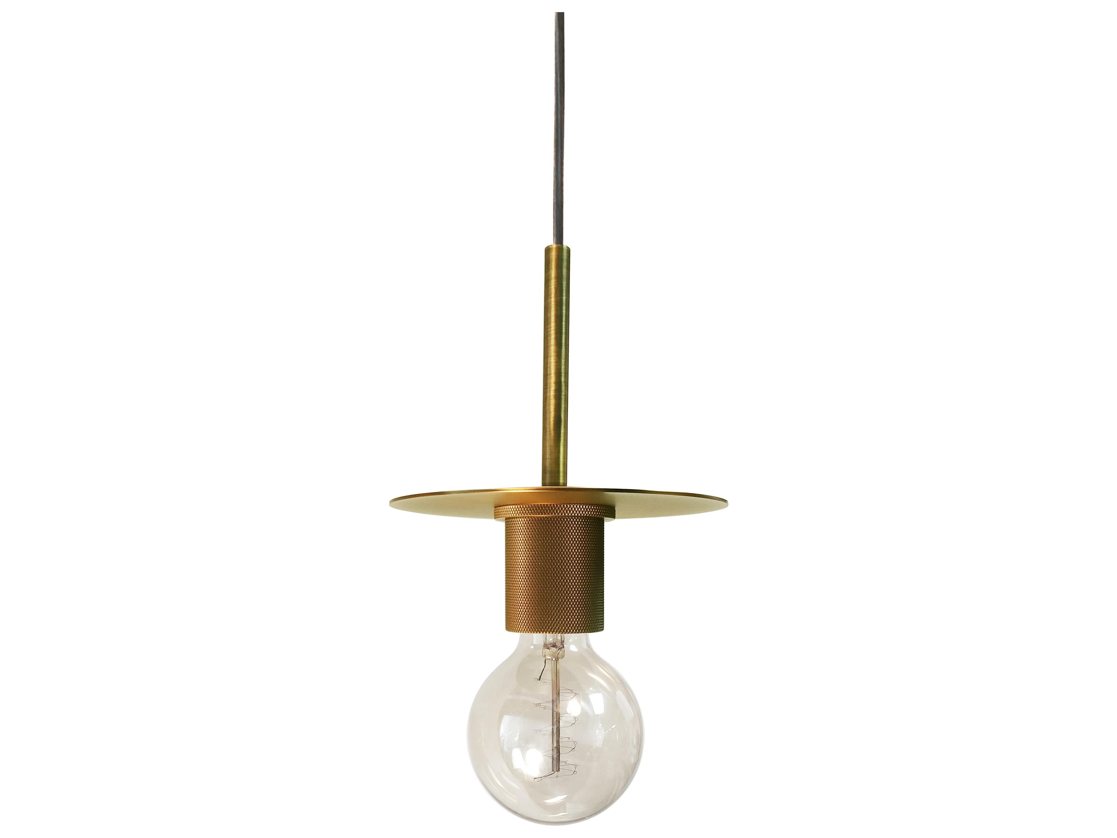Roswell 1-Light Aged Brass Mini Pendant