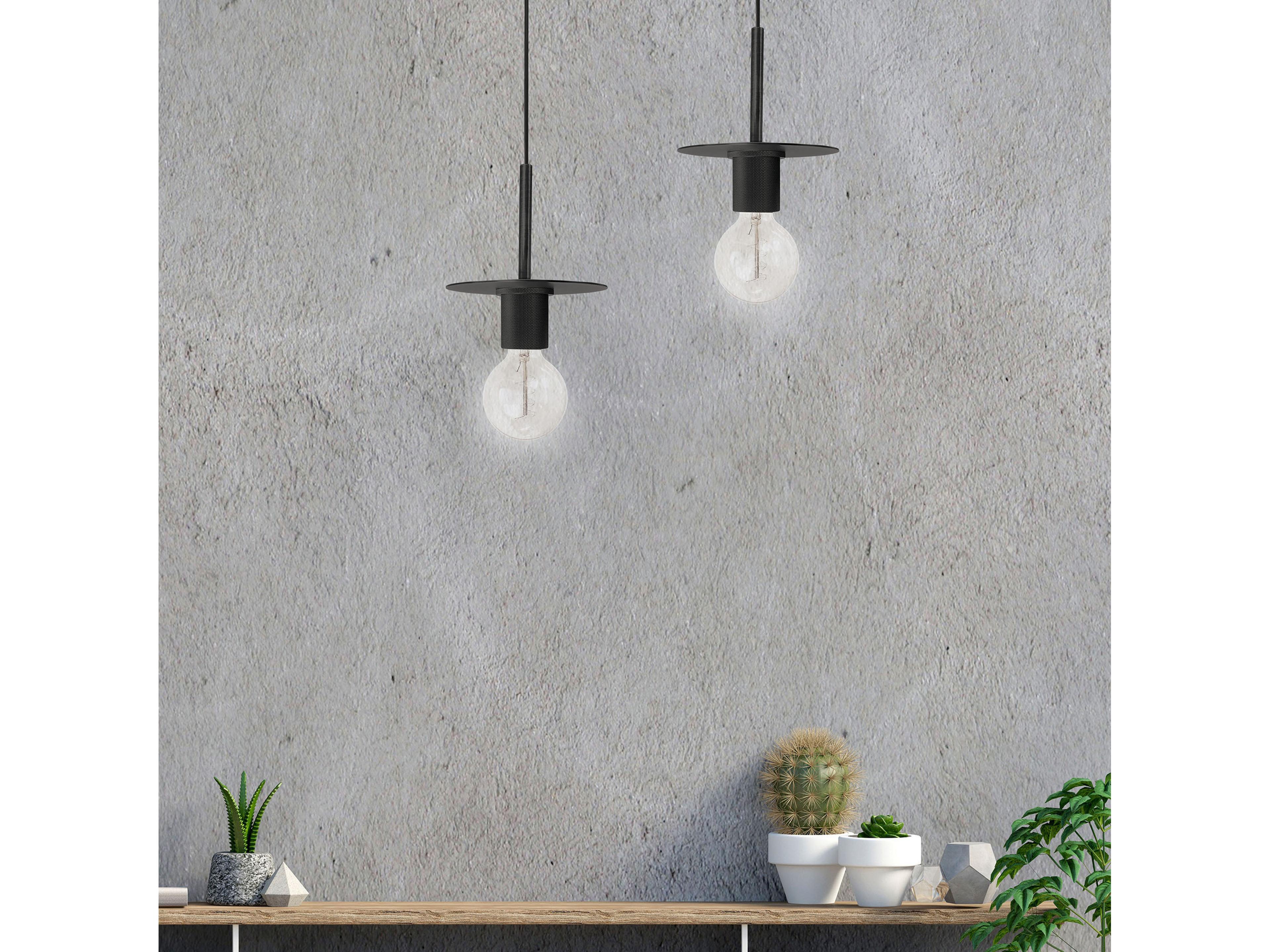 Dainolite Roswell 1-Light Matte Black Mini Pendant