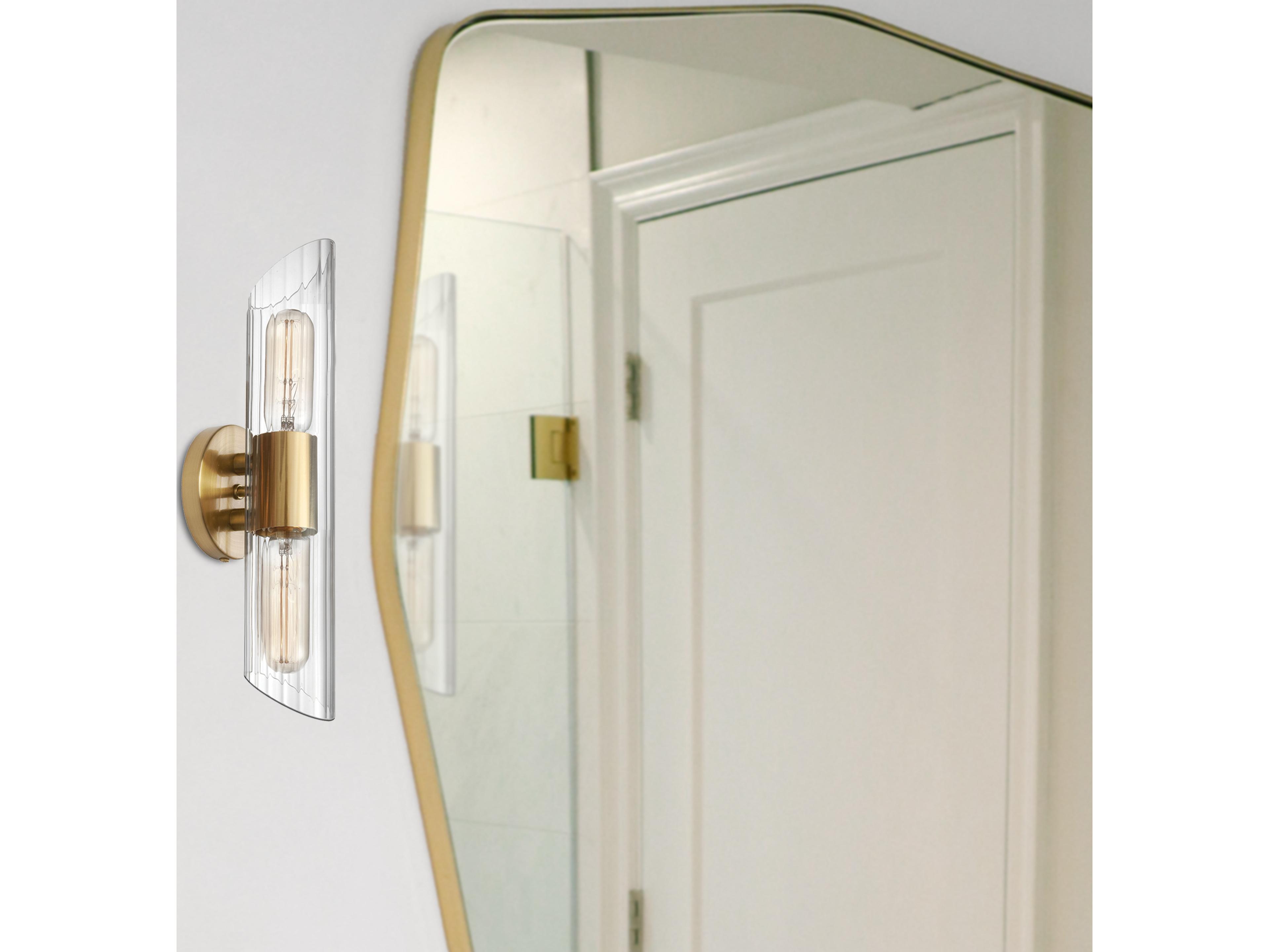 Dainolite Samantha 2-Light Aged Brass Vanity Light