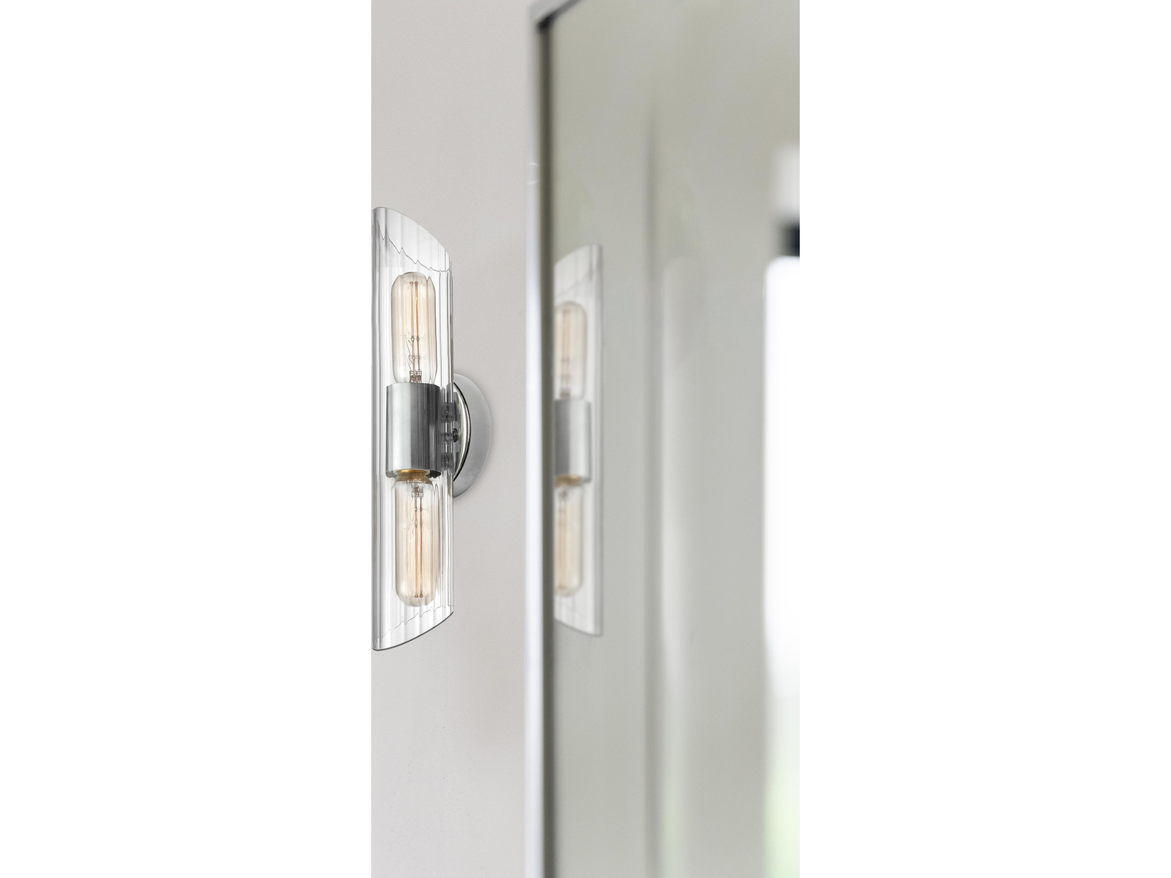 Dainolite Samantha 2-Light Polished Chrome Vanity Light