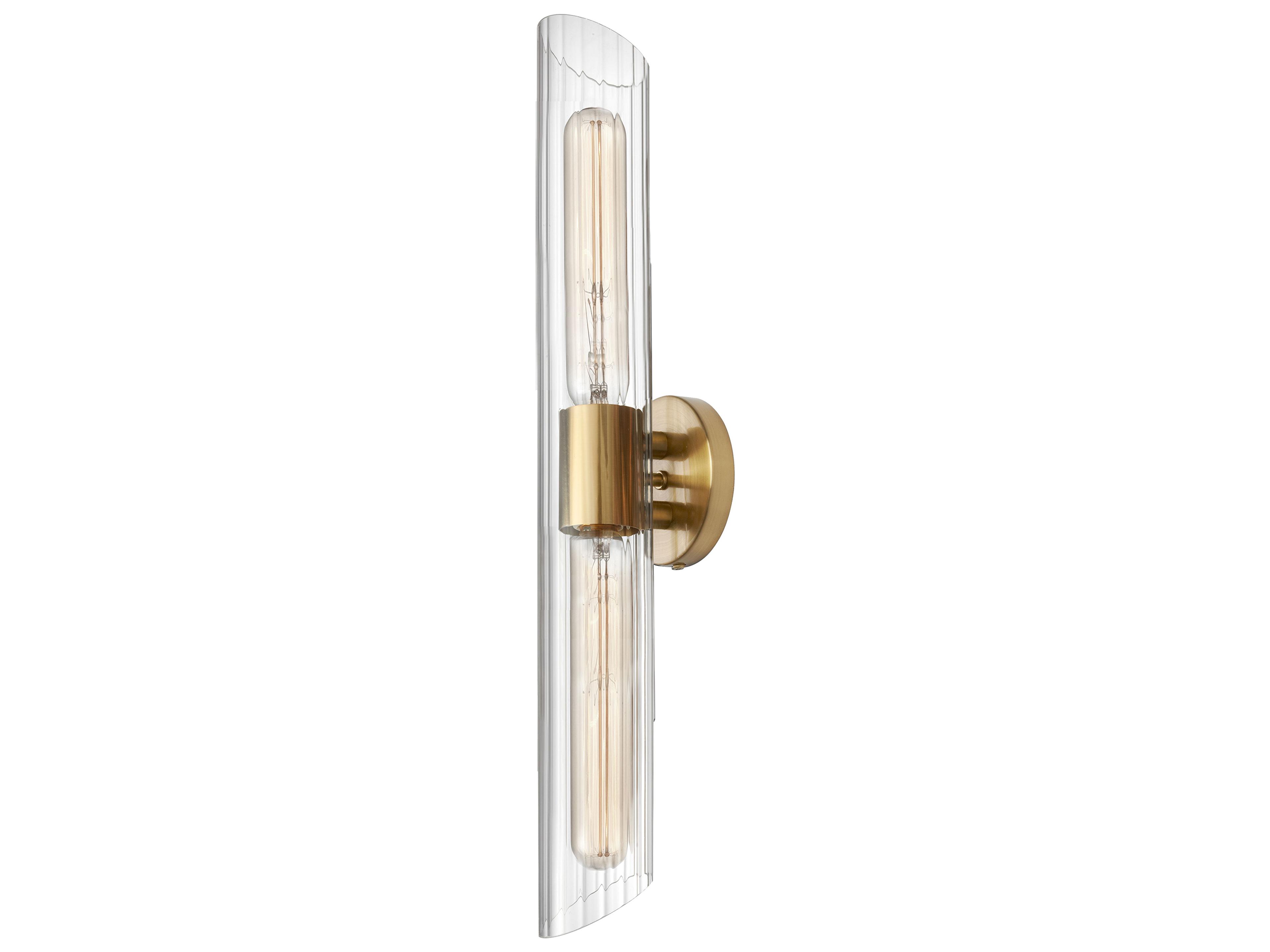 Samantha 2 Light Wall Sconce Aged Brass Vanity Light