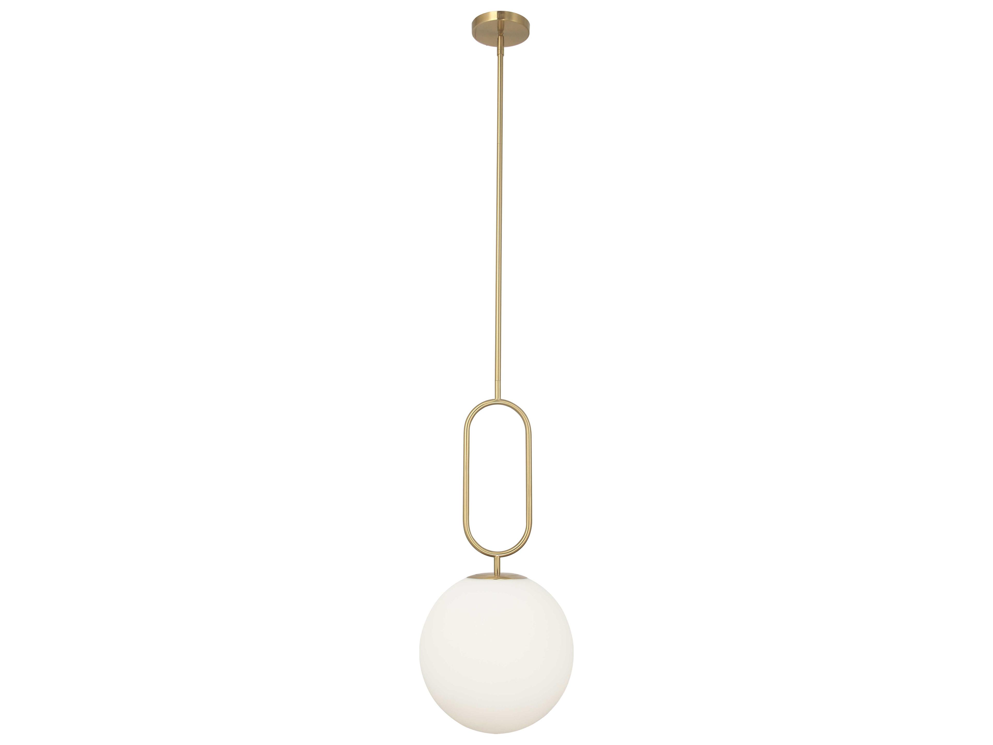 Simone 1-Light Aged Brass Globe Mini Pendant
