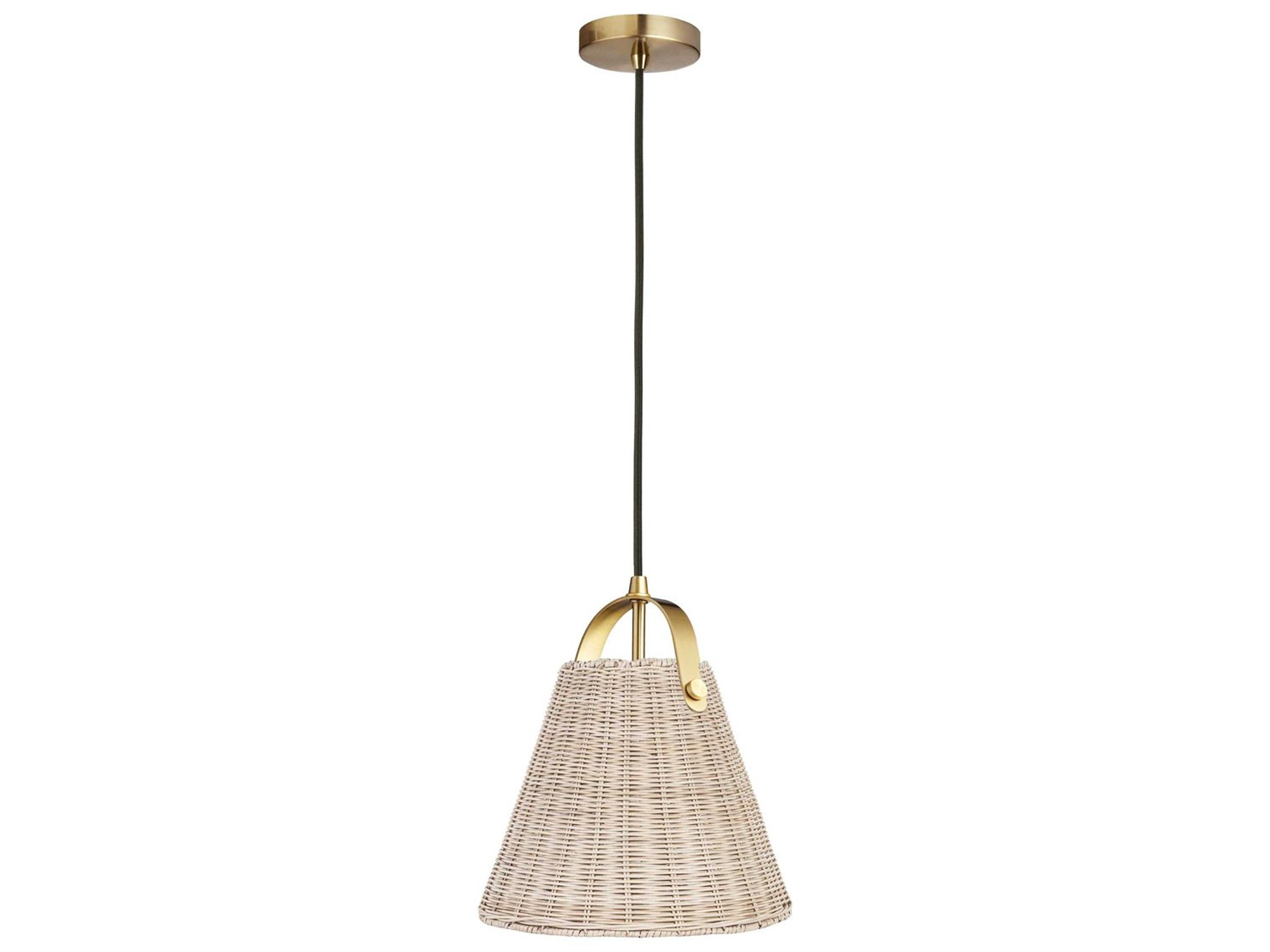 Shenandoah 1-Light Natural Aged Brass Empire Pendant