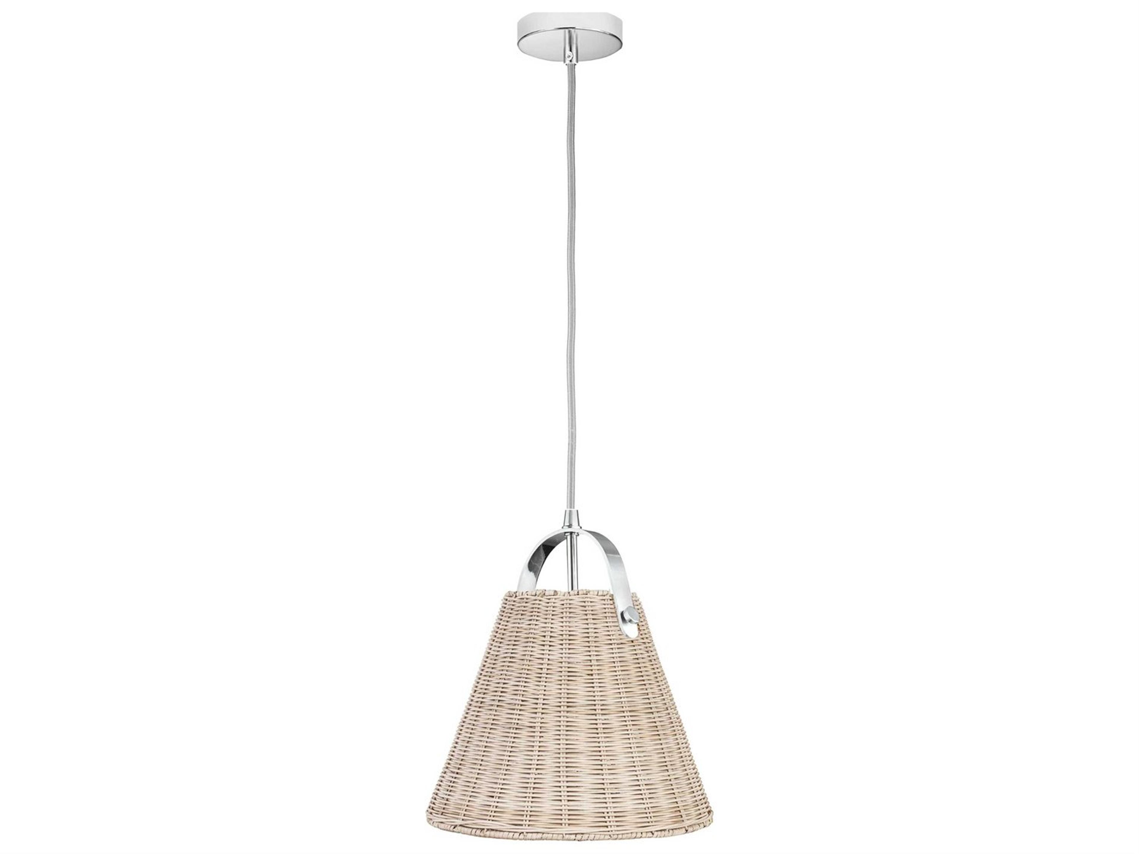Shenandoah 1-Light Natural Polished Chrome Empire Pendant