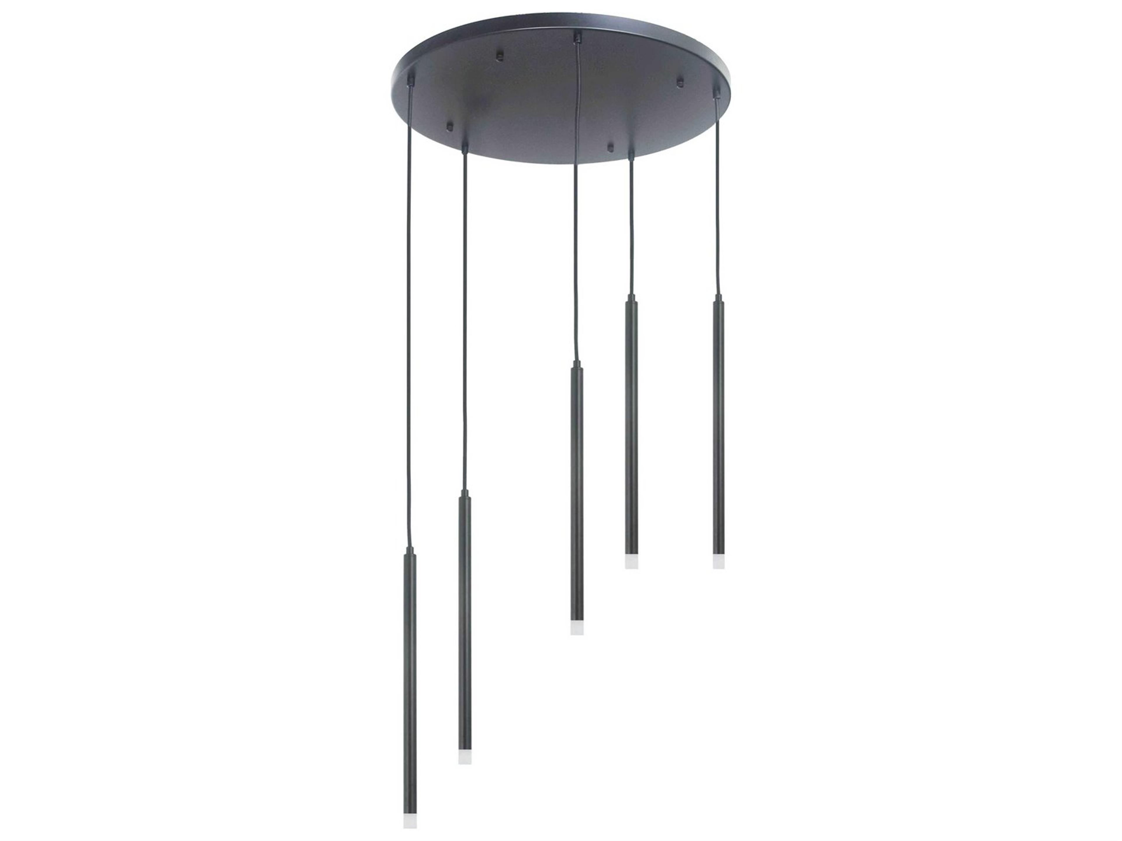 Sanya 5-Light Matte Black Linear Pendant