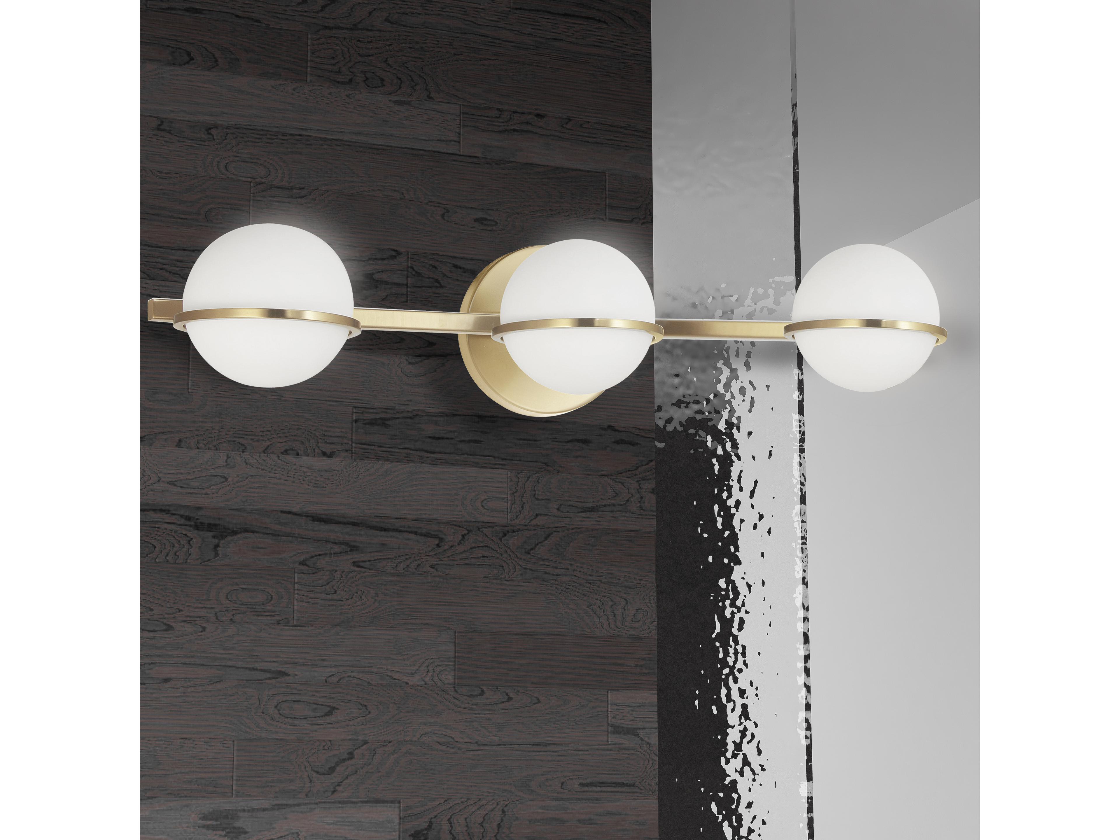 Dainolite Sofia 3-Light Aged Brass Vanity Light