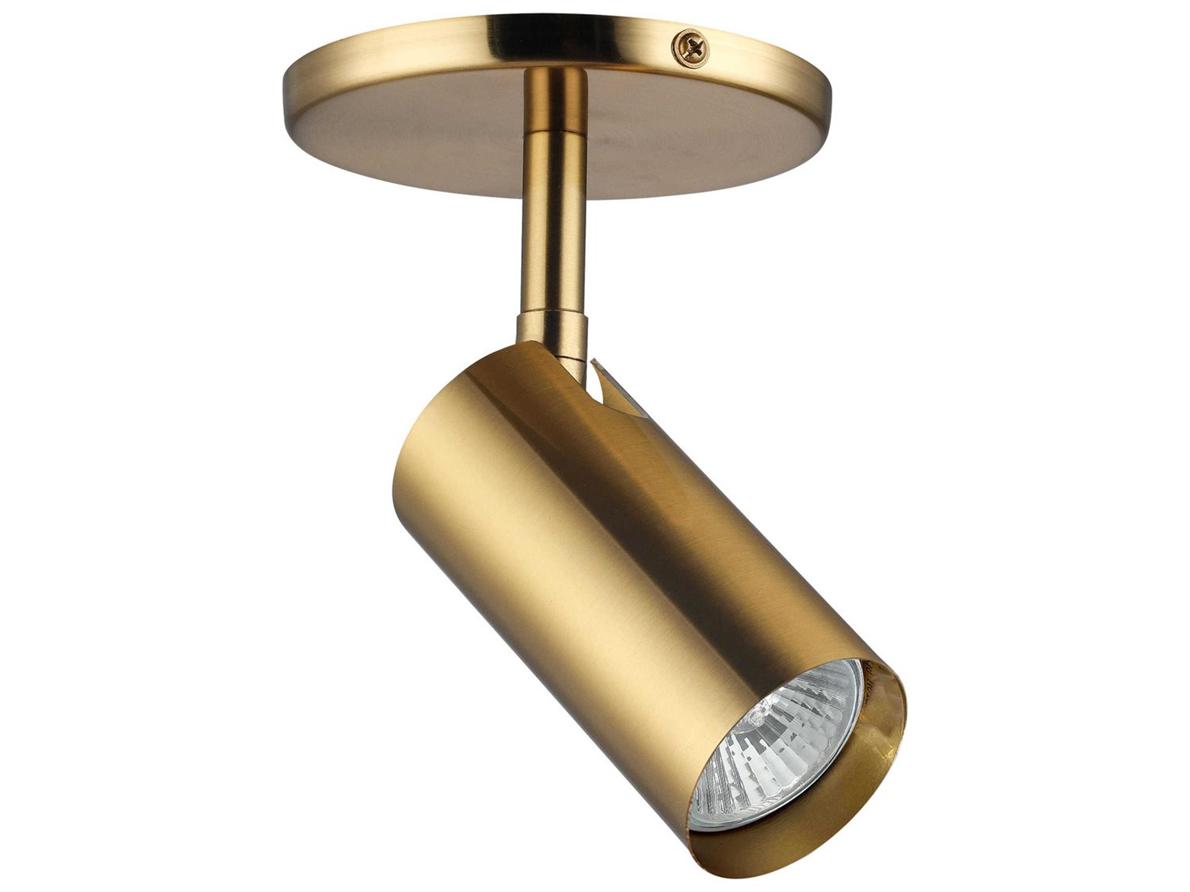 Dainolite Stanly 1-Light Aged Brass Cylinder Spot Light