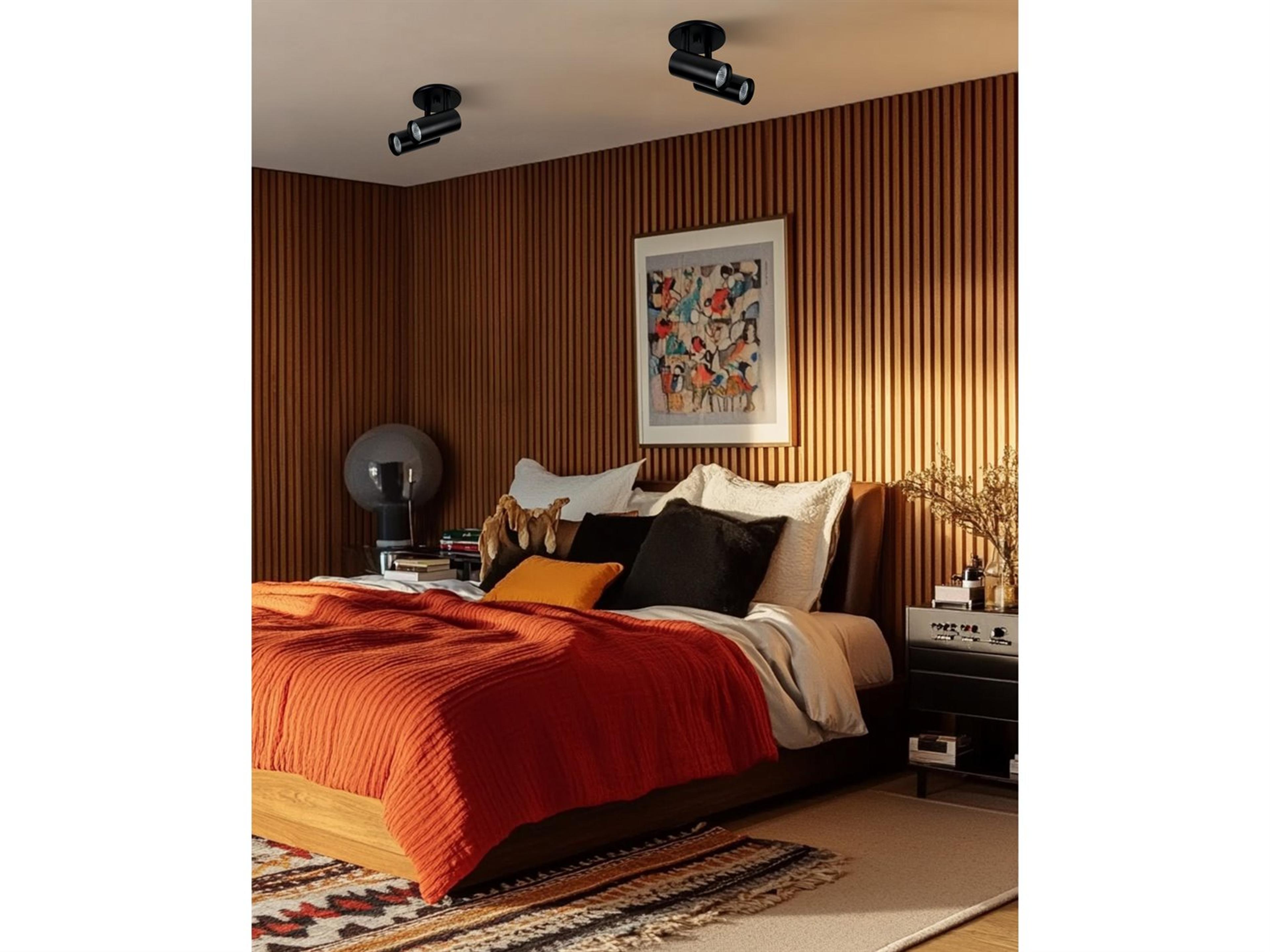 Dainolite Stanly 2-Light Matte Black Cylinder Spot Light