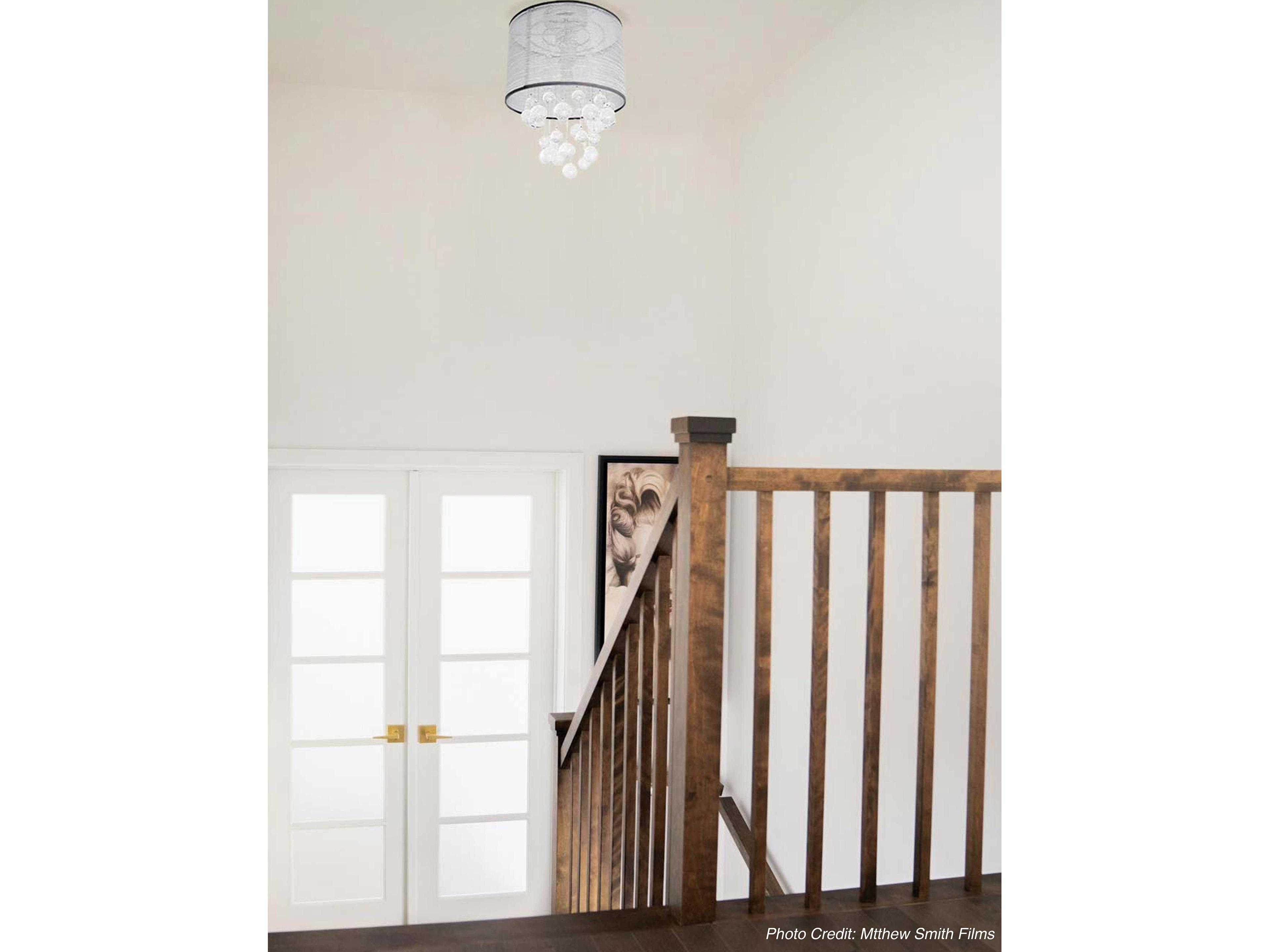 Dainolite Tahnee 2-Light Polished Chrome Drum Flush Mount