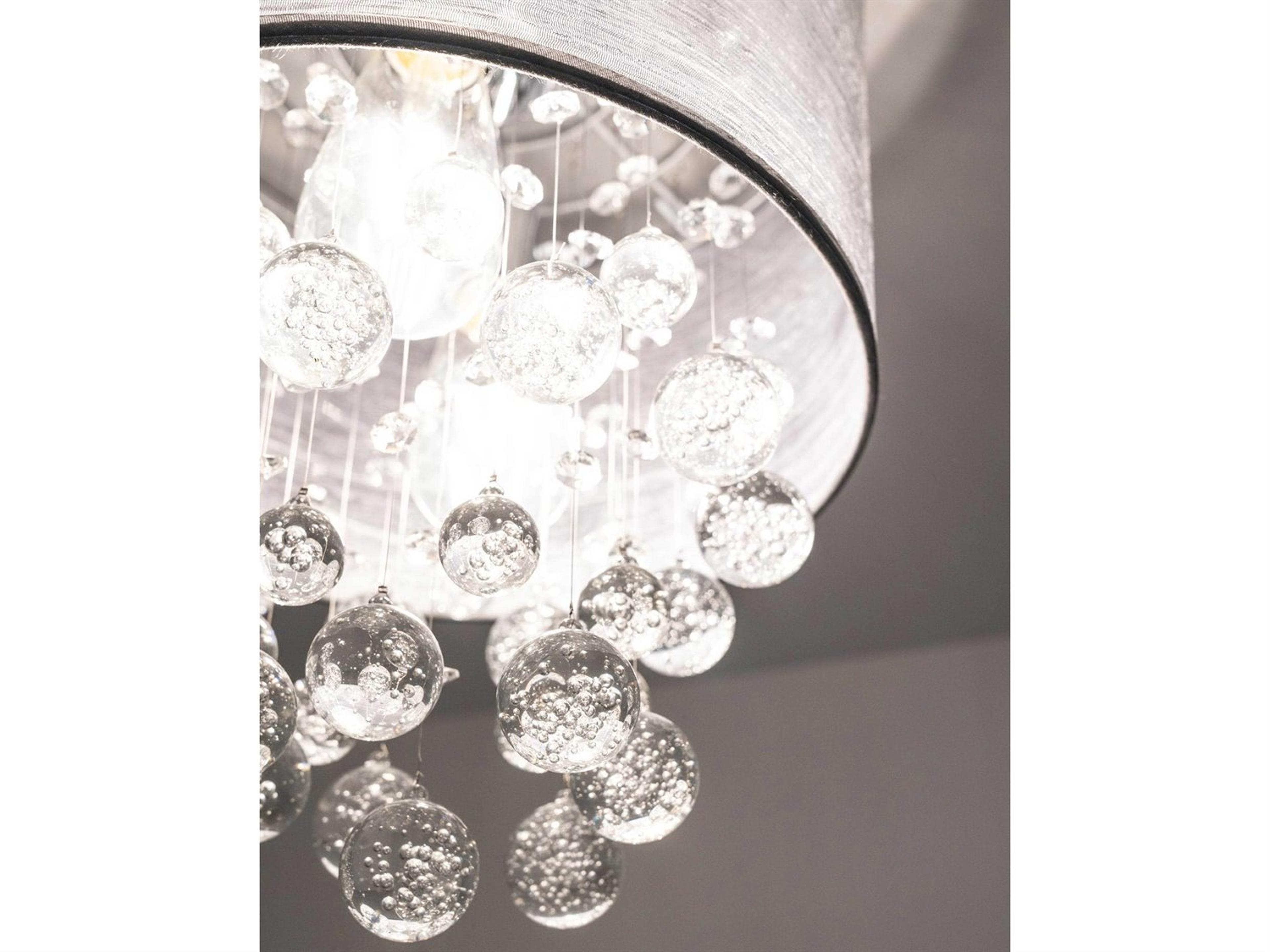 Dainolite Tahnee 2-Light Polished Chrome Drum Flush Mount