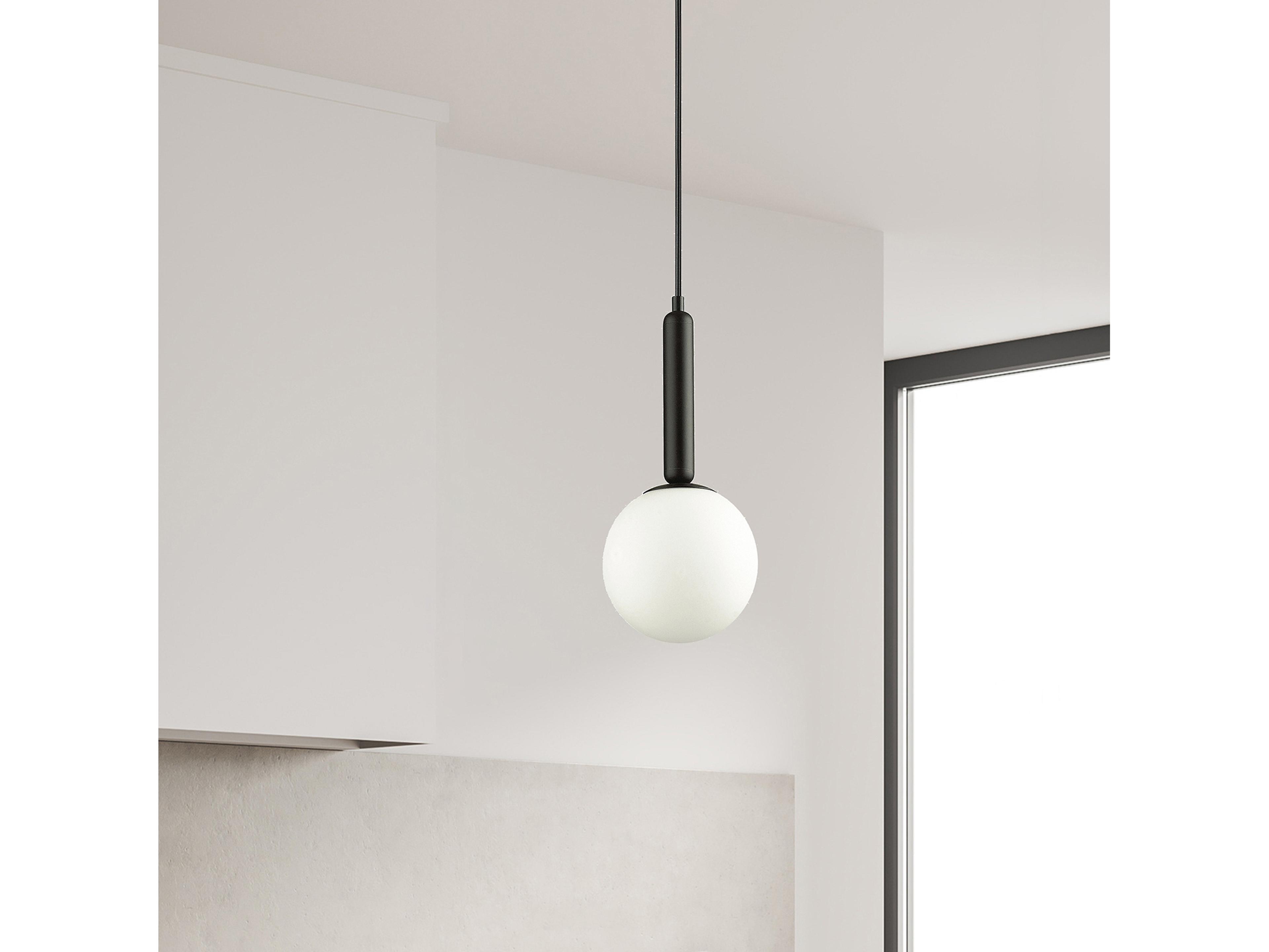 Dainolite Tara 1-Light Matte Black Globe Mini Pendant