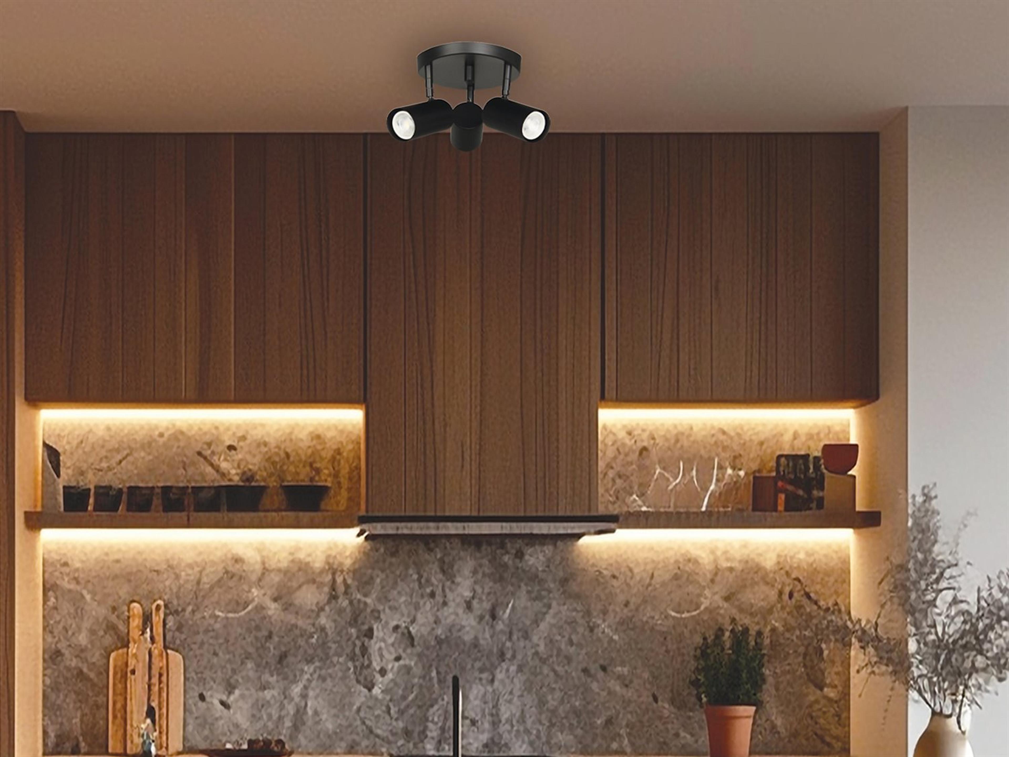 Dainolite Taylor 3-Light Matte Black Cylinder Track & Rail Light