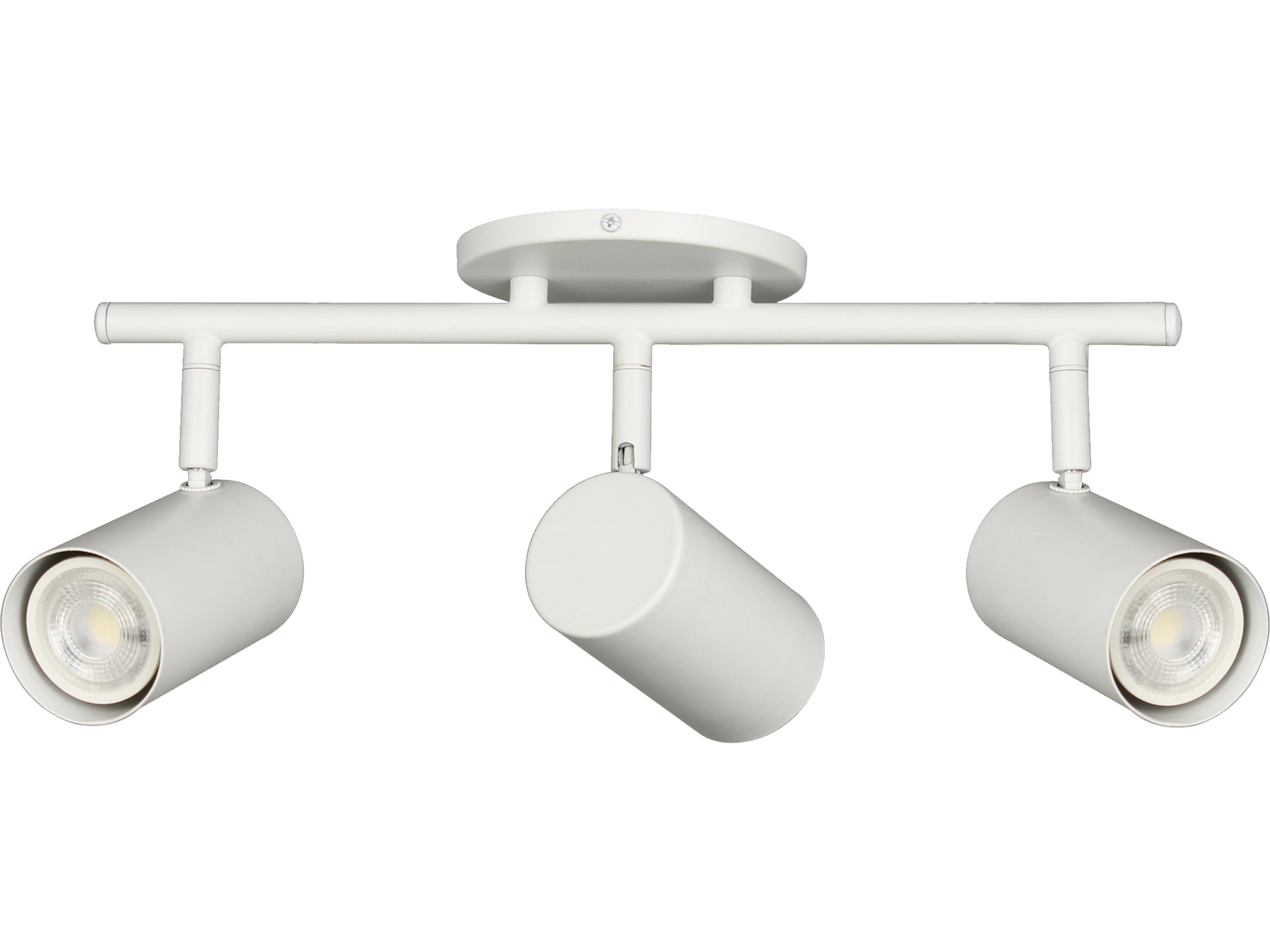Taylor 3-Light Matte White Cylinder Track & Rail Light