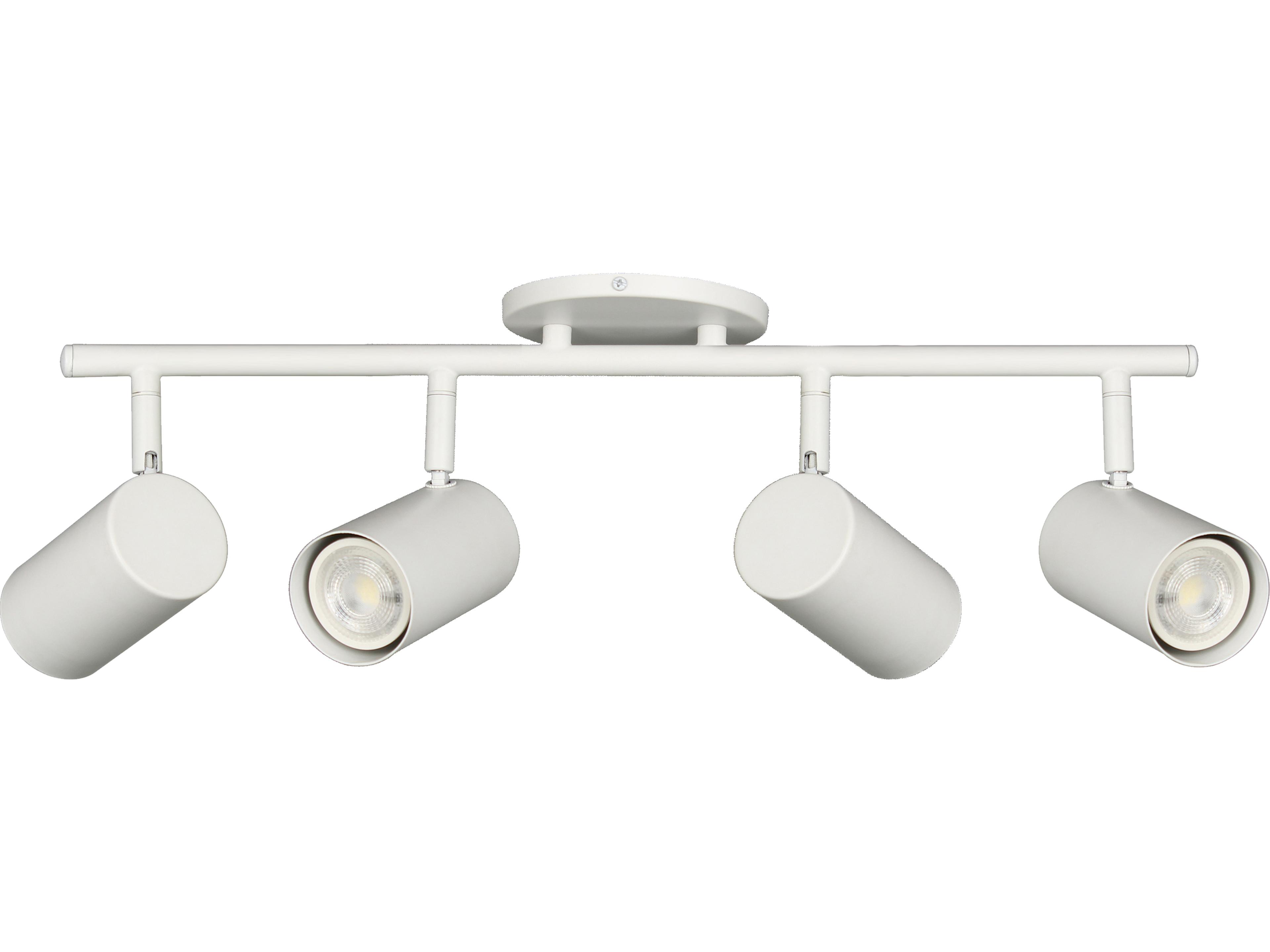 Taylor 4-Light Matte White Cylinder Track & Rail Light