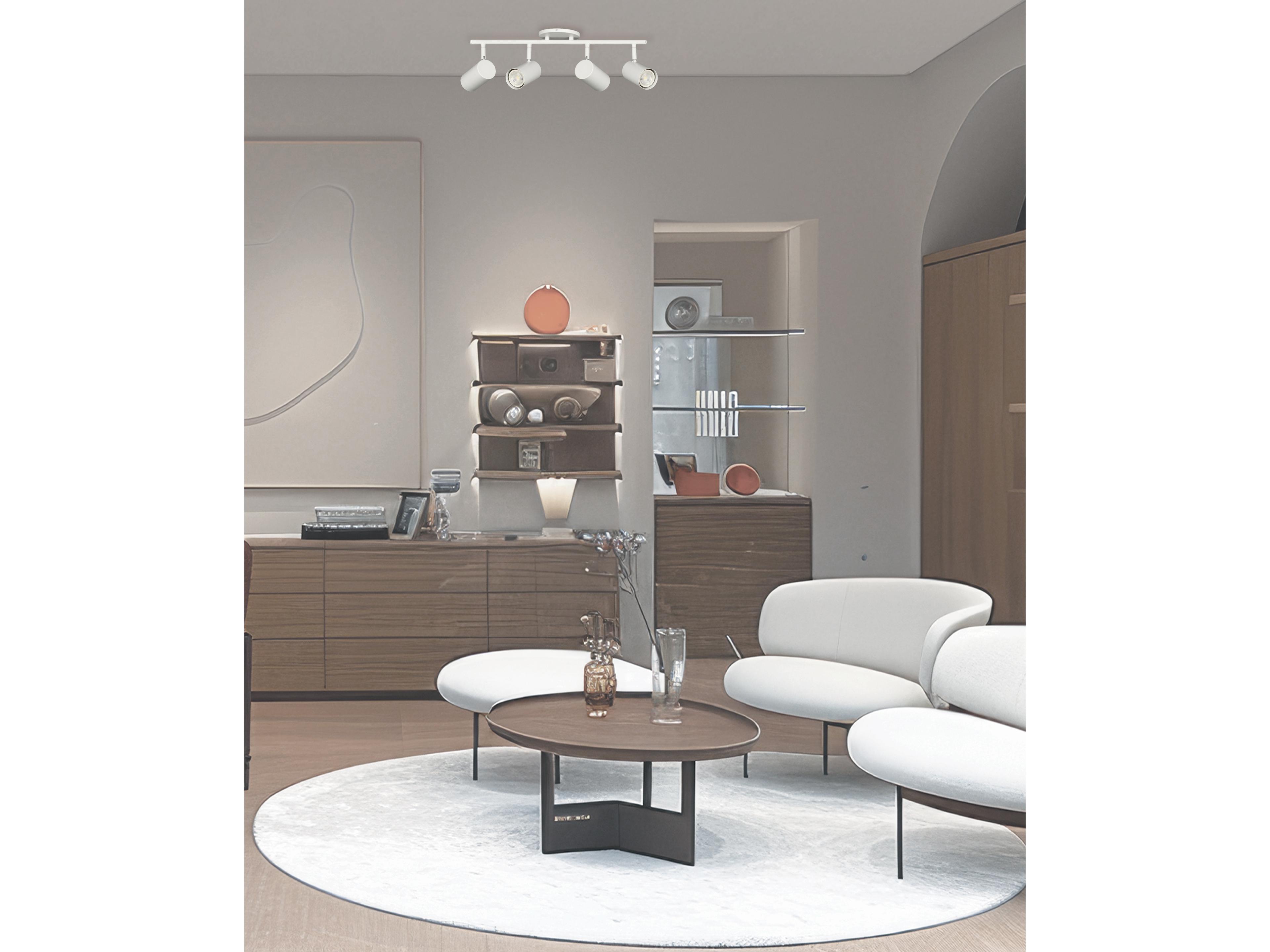 Dainolite Taylor 4-Light Matte White Cylinder Track & Rail Light