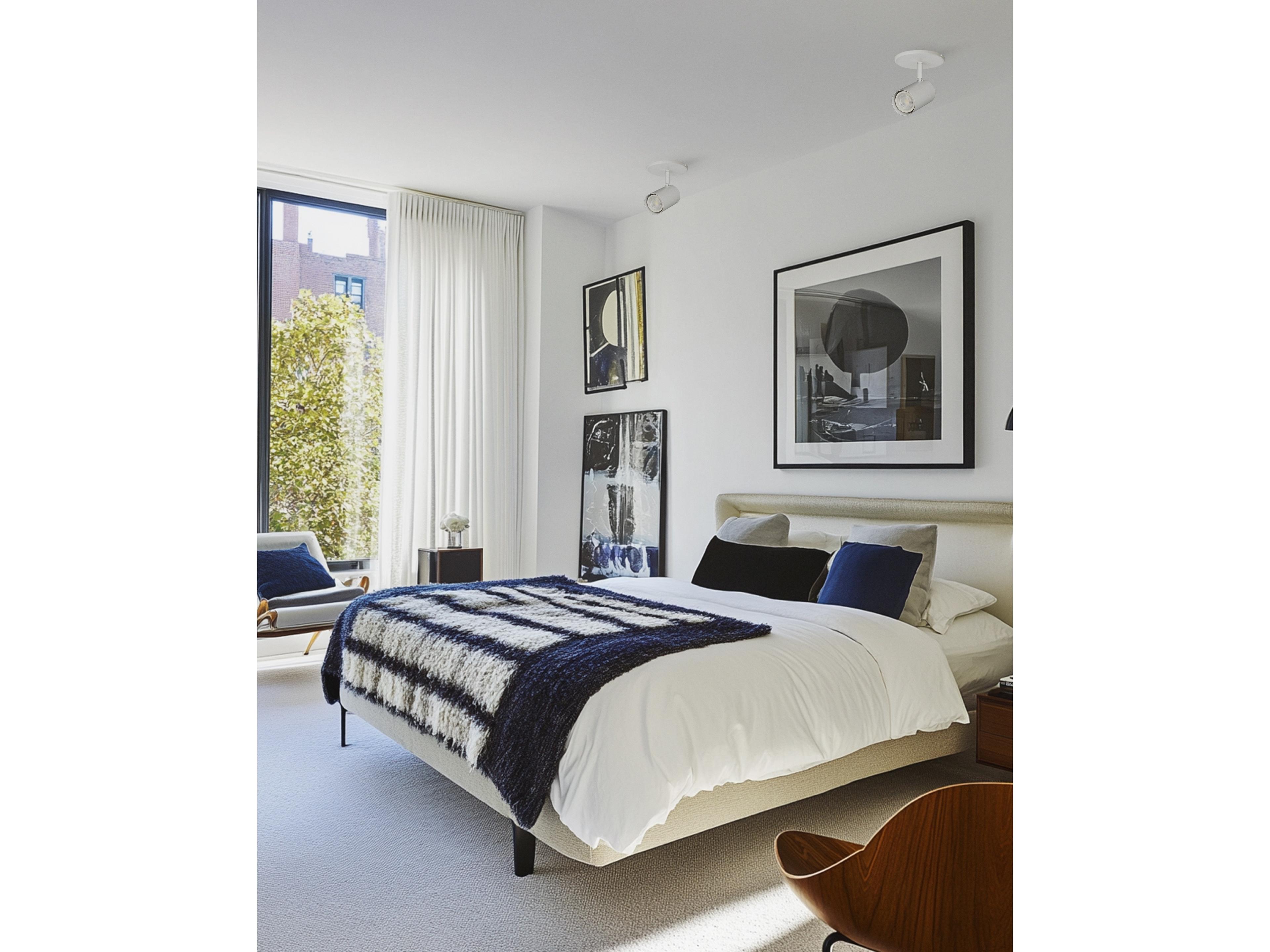 Dainolite Taylor 1-Light Matte White Cylinder Track & Rail Light