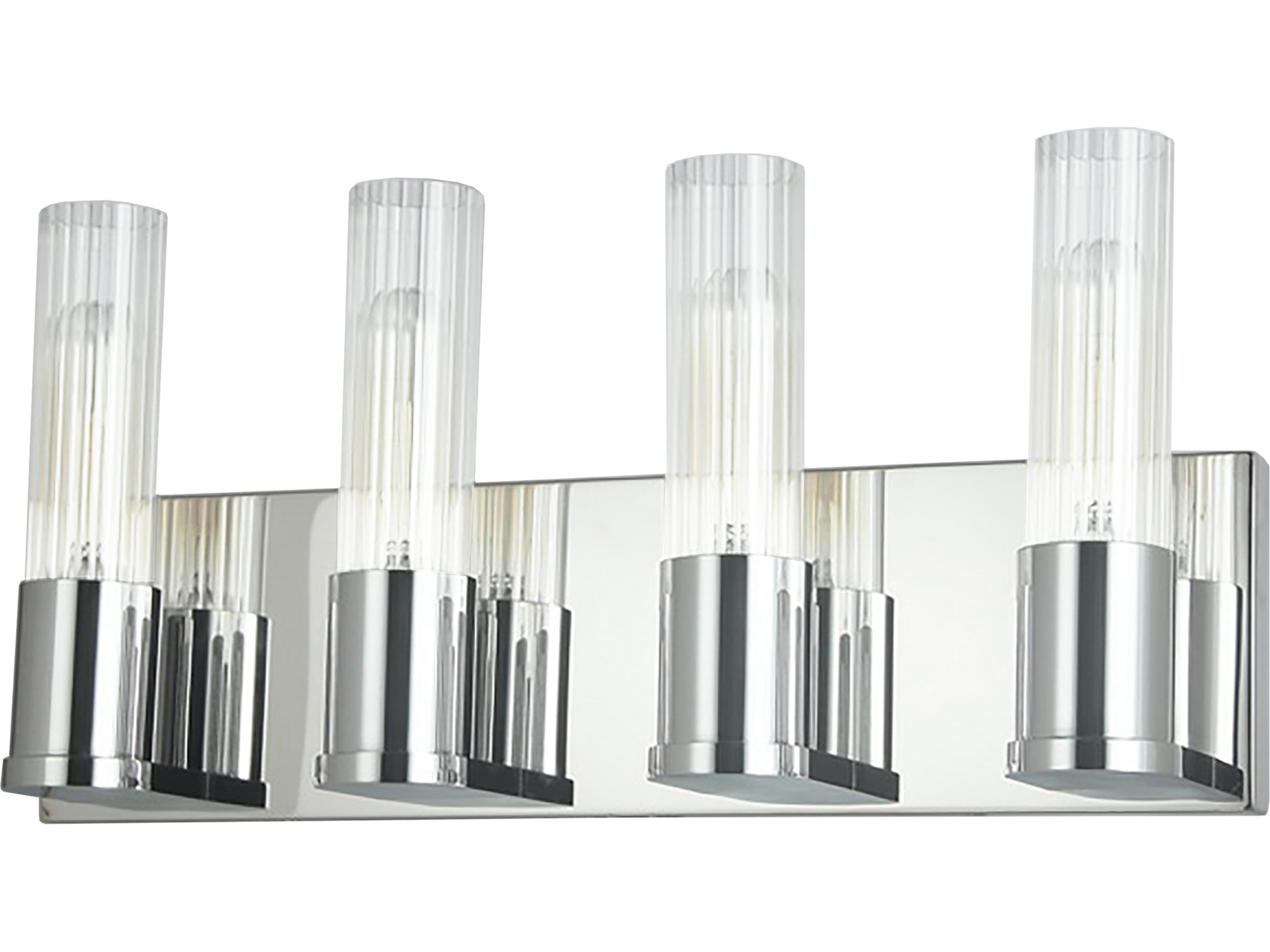 Tube 4-Light Polished Chrome Vanity Light