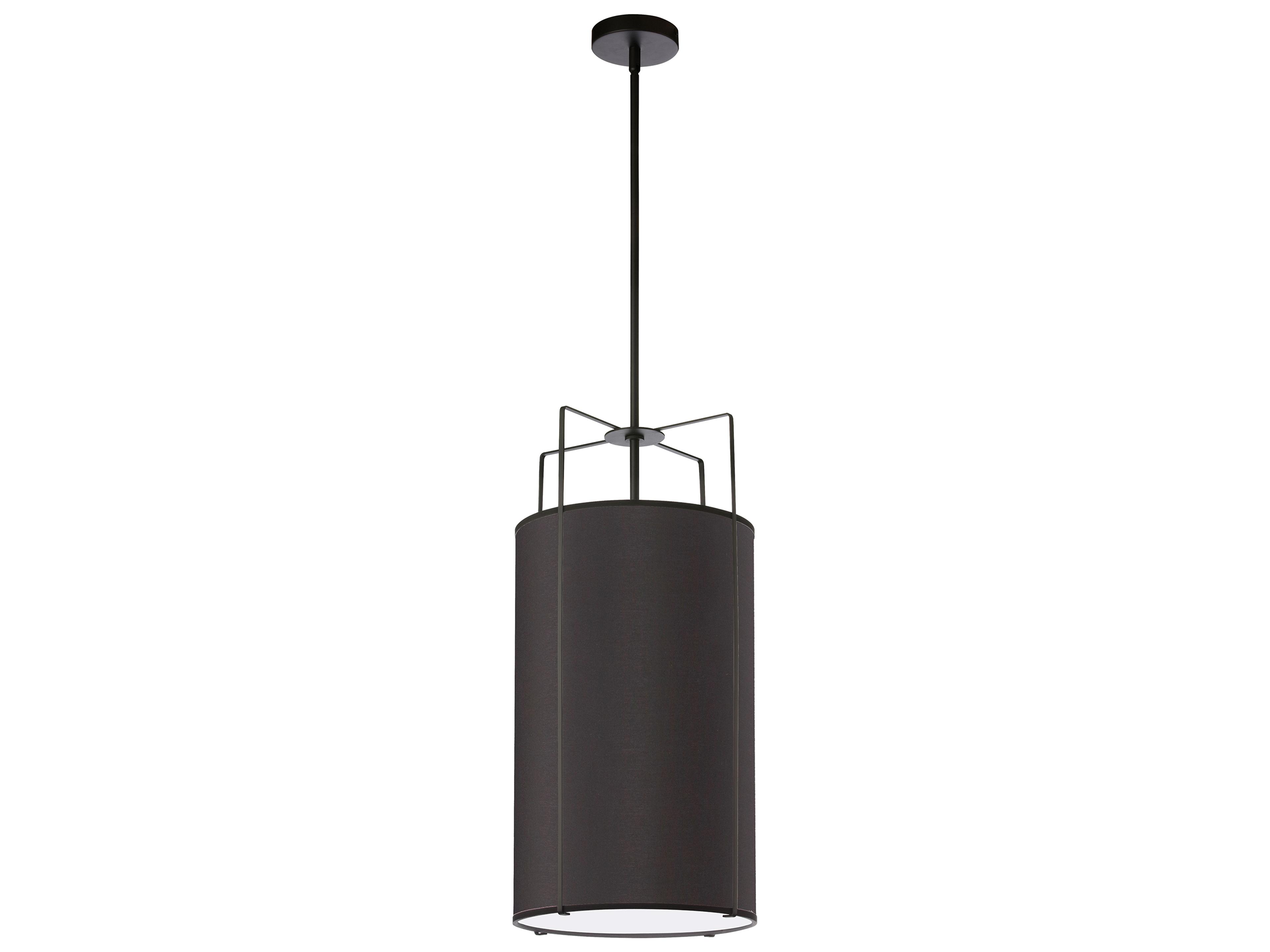 Trapezoid 4-Light Black Cylinder Mini Pendant