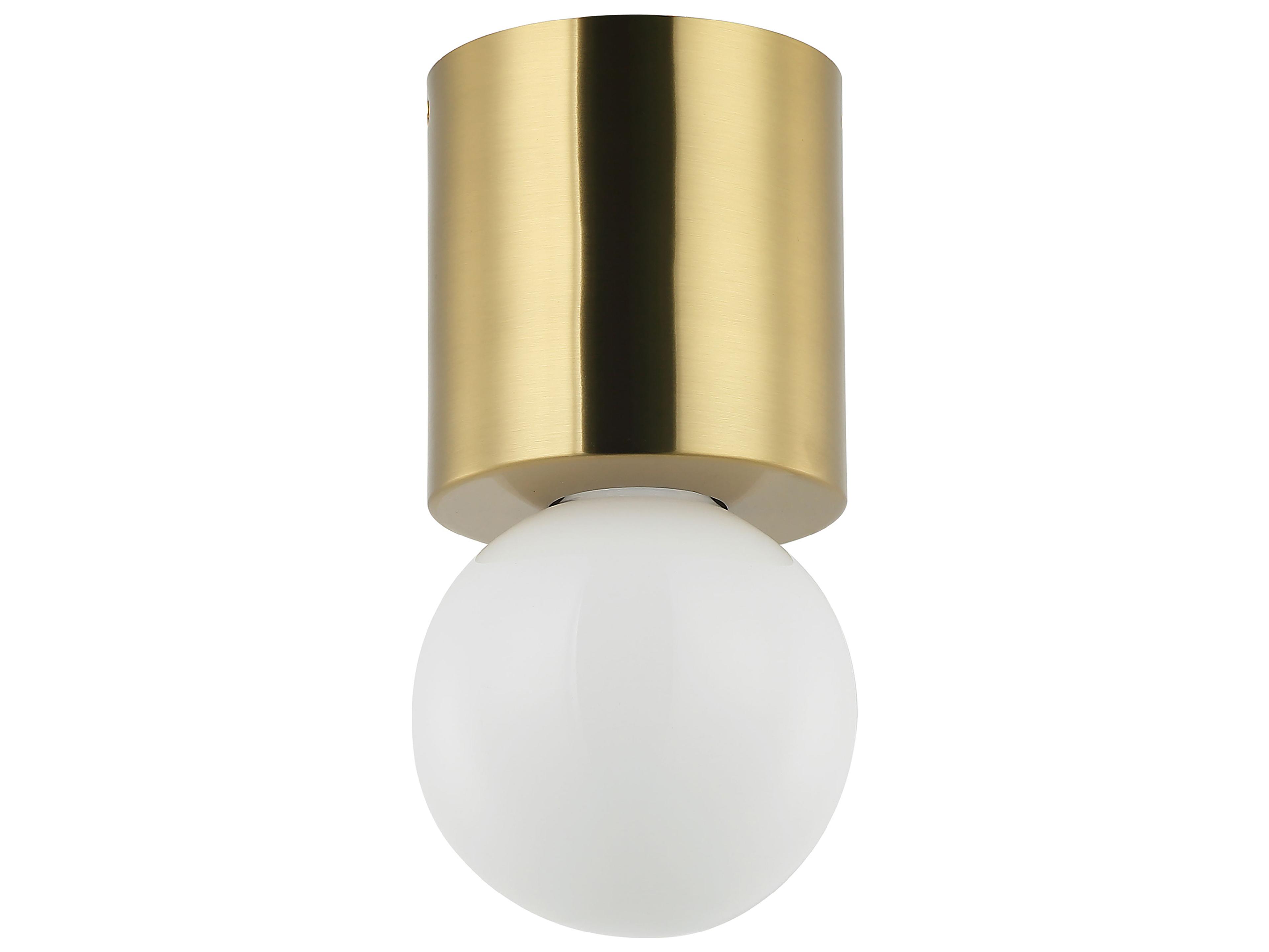 Theron Flush Mount Aged Brass Contemporary Ceiling Light