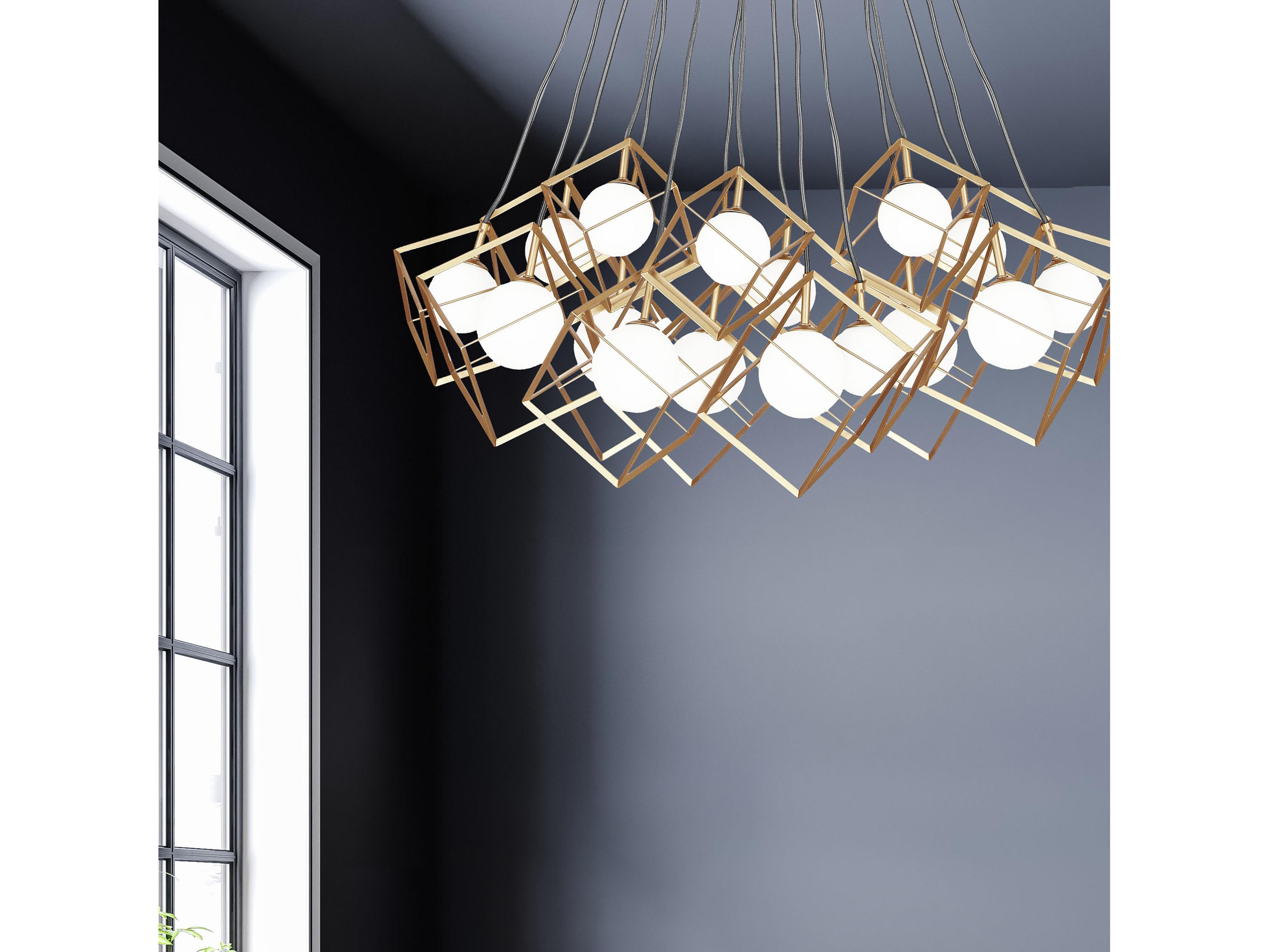 Dainolite Thomson 16-Light Gold Geometric Pendant