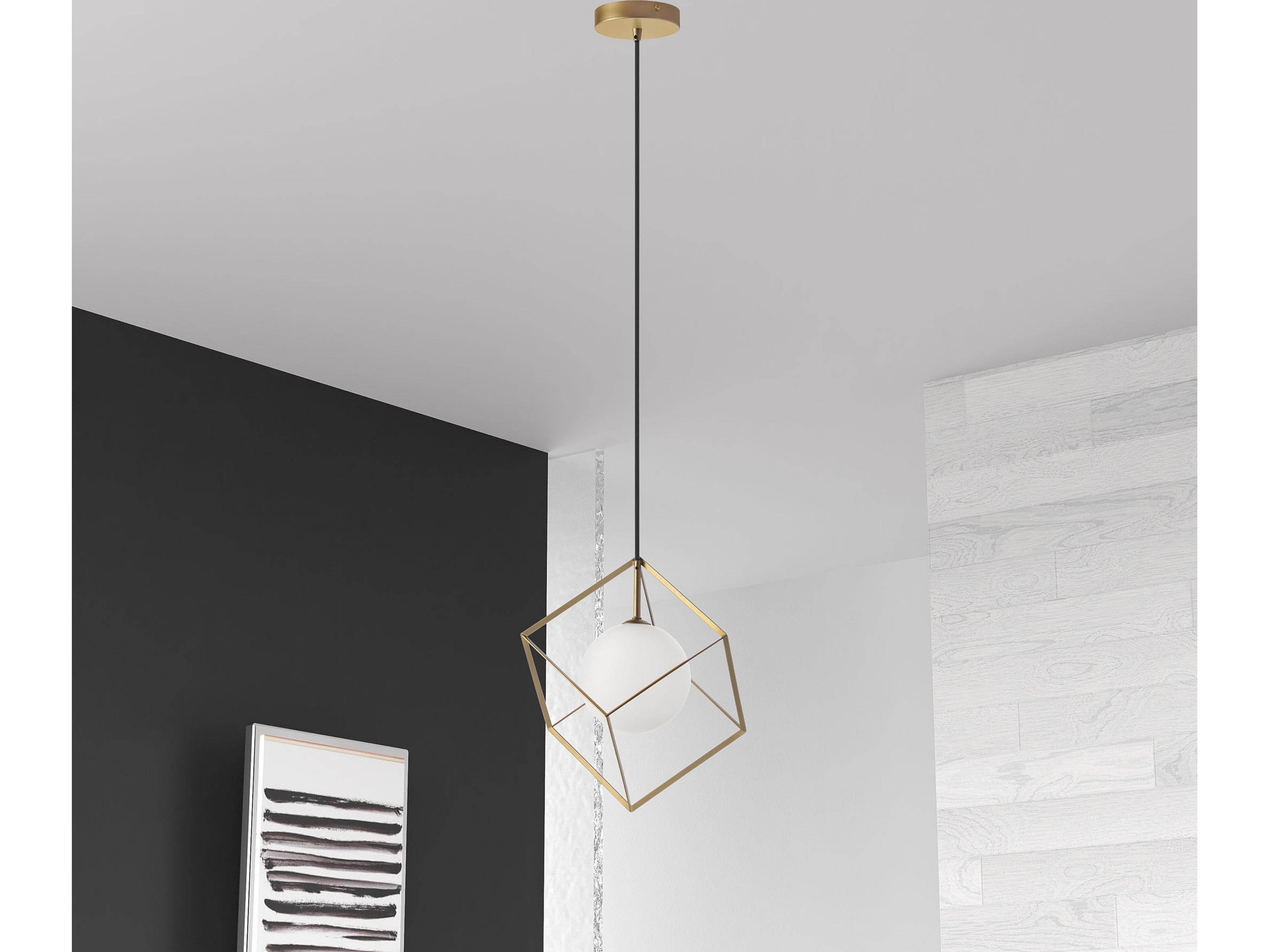 Dainolite Thomson 1-Light Gold Geometric Mini Pendant