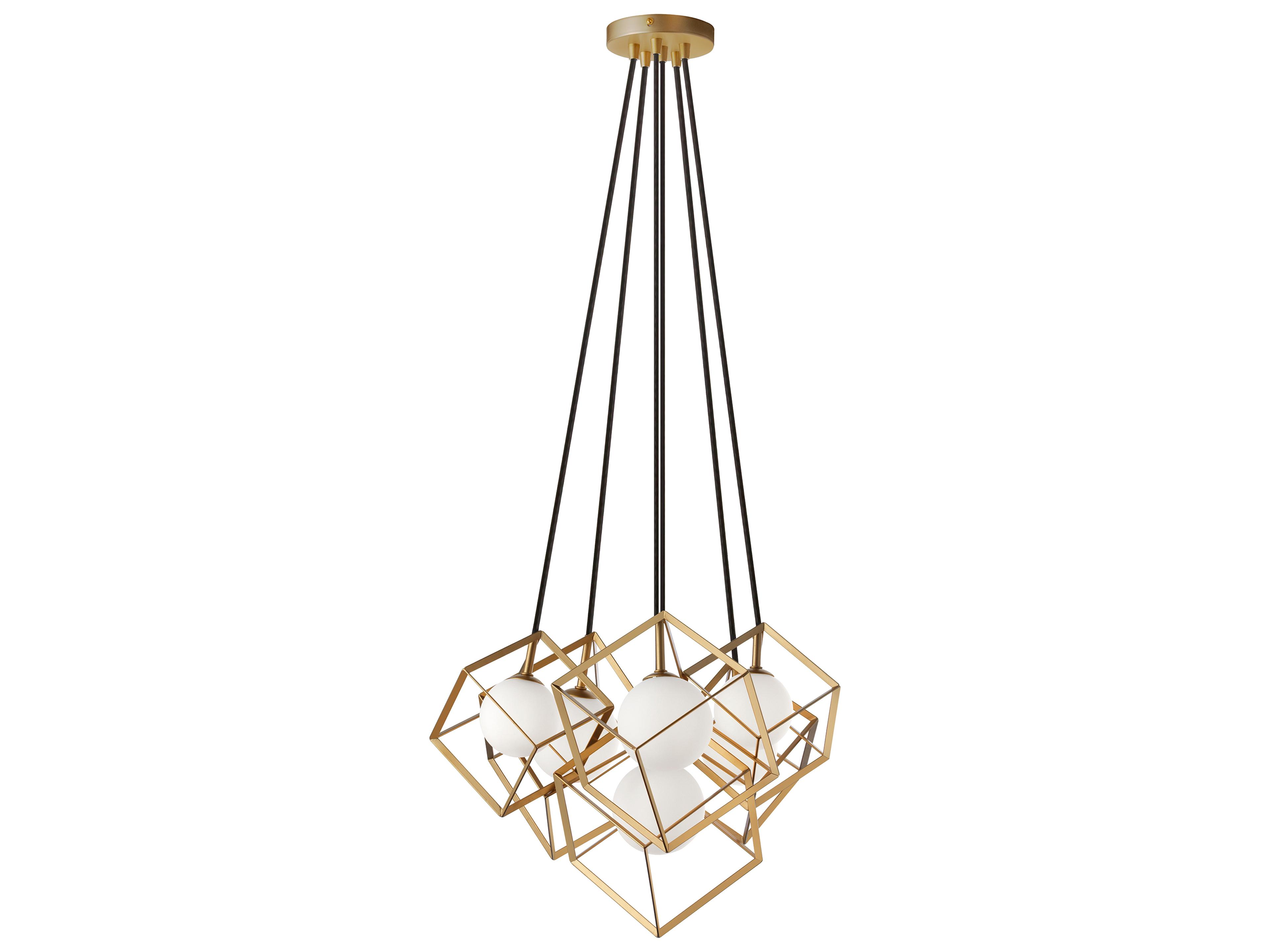 Thomson 6-Light Gold Geometric Pendant