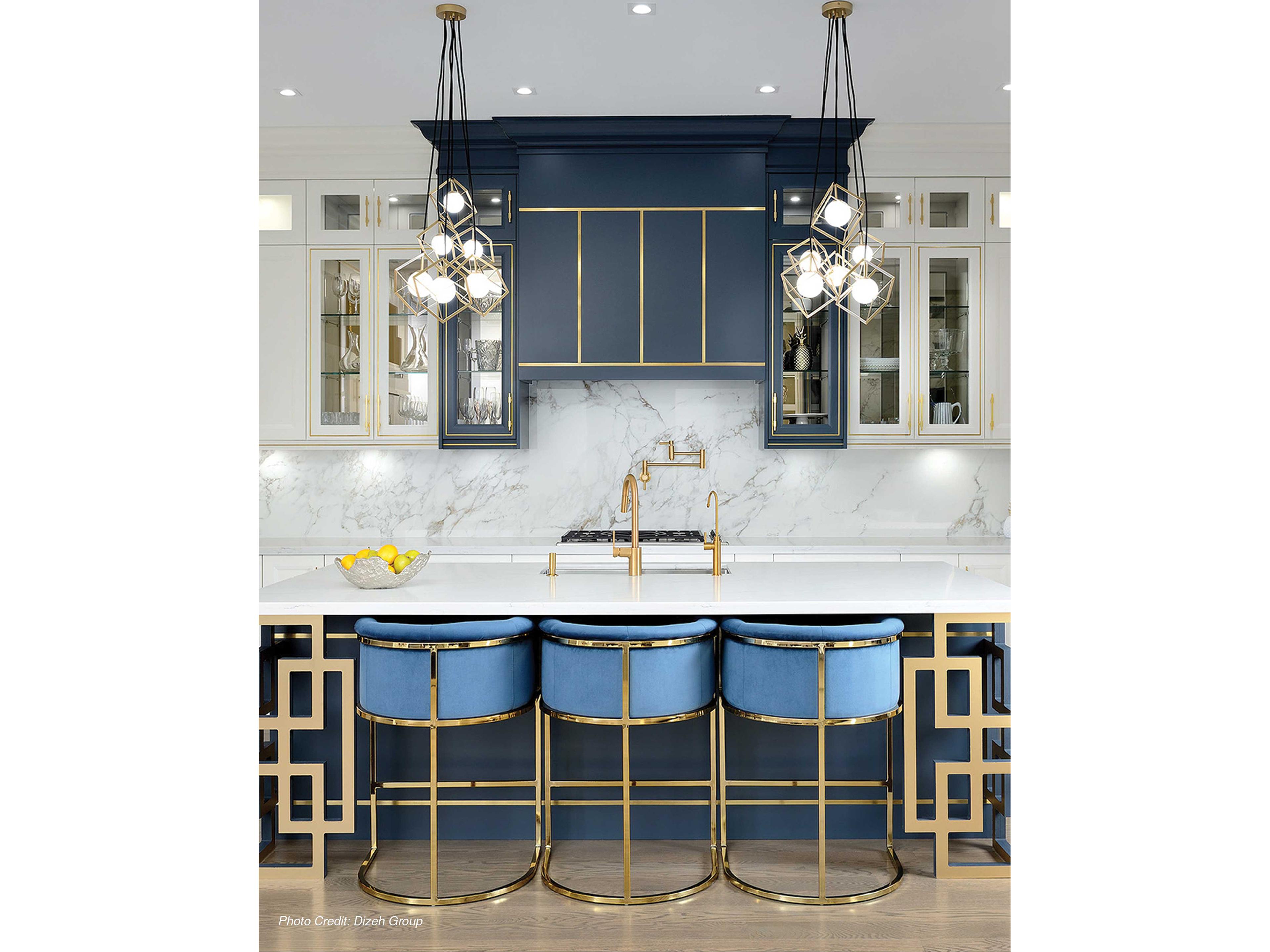 Dainolite Thomson 6-Light Gold Geometric Pendant