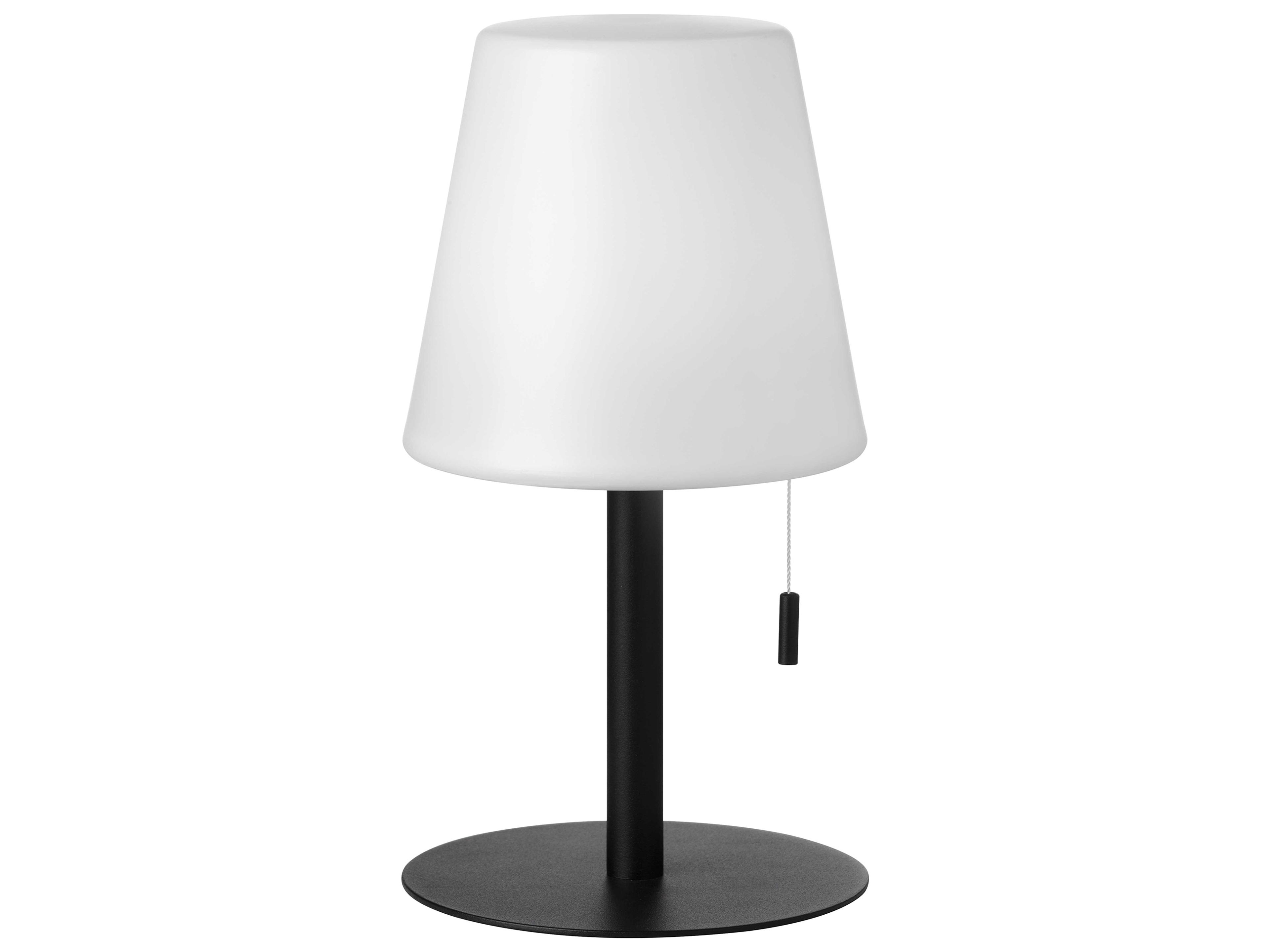 Tinsley Matte Black White Acrylic Table Lamp