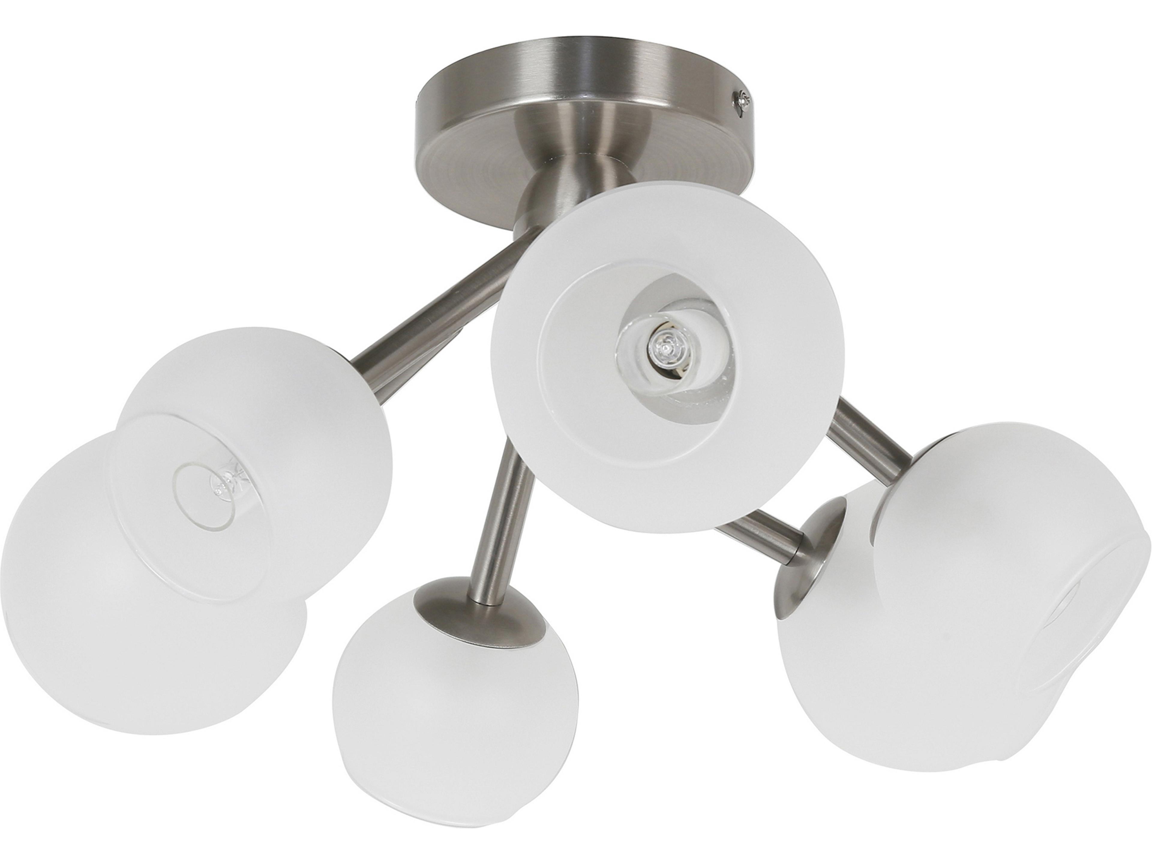 Dainolite Tanglewood 6-Light Satin Chrome Sputnik Semi Flush Mount