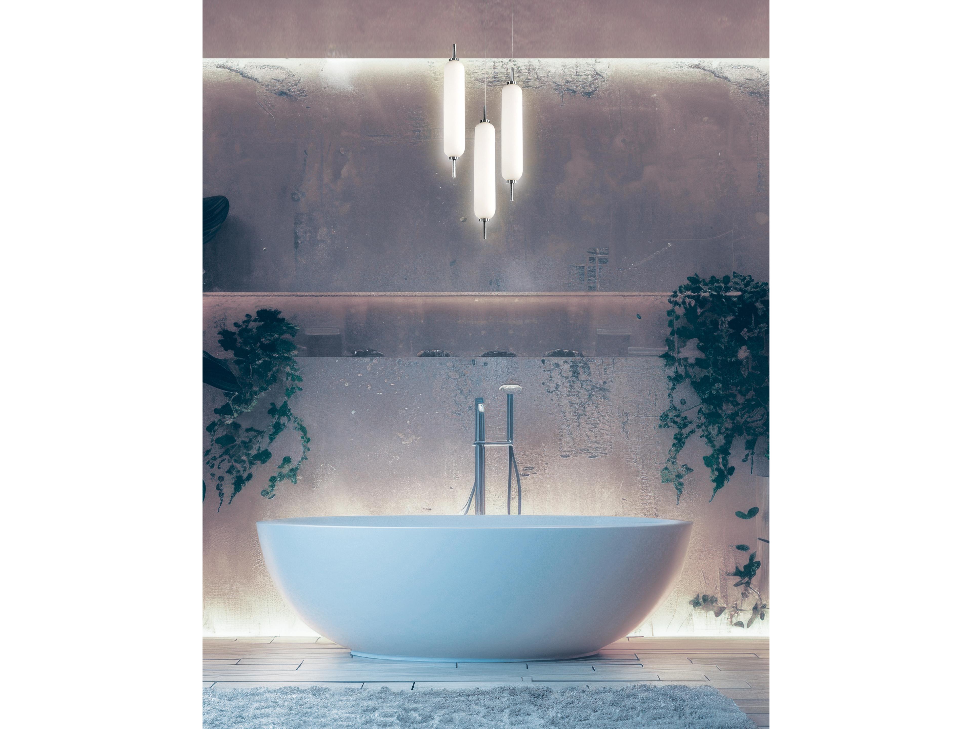 Dainolite Typha 3-Light Polished Chrome Cylinder Mini Pendant