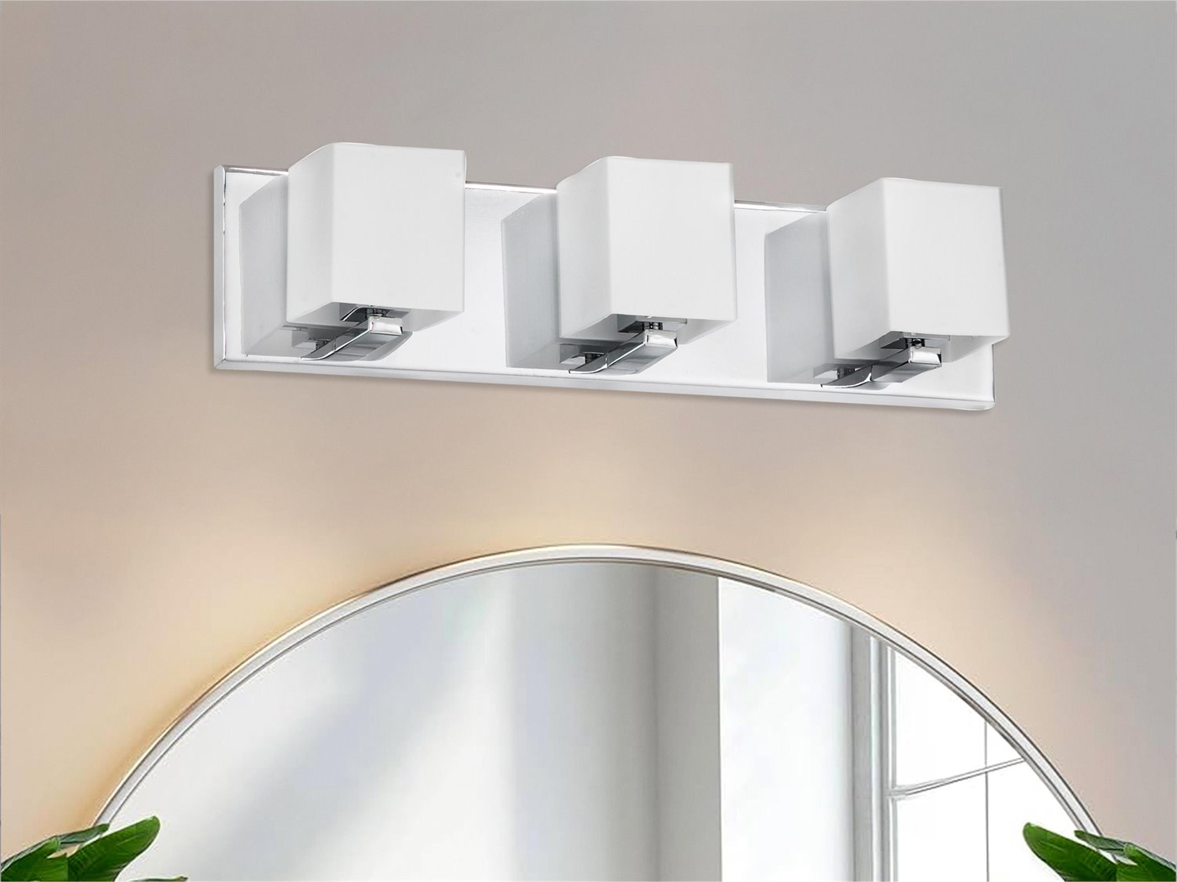 Dainolite Verona 3-Light Polished Chrome Vanity Light